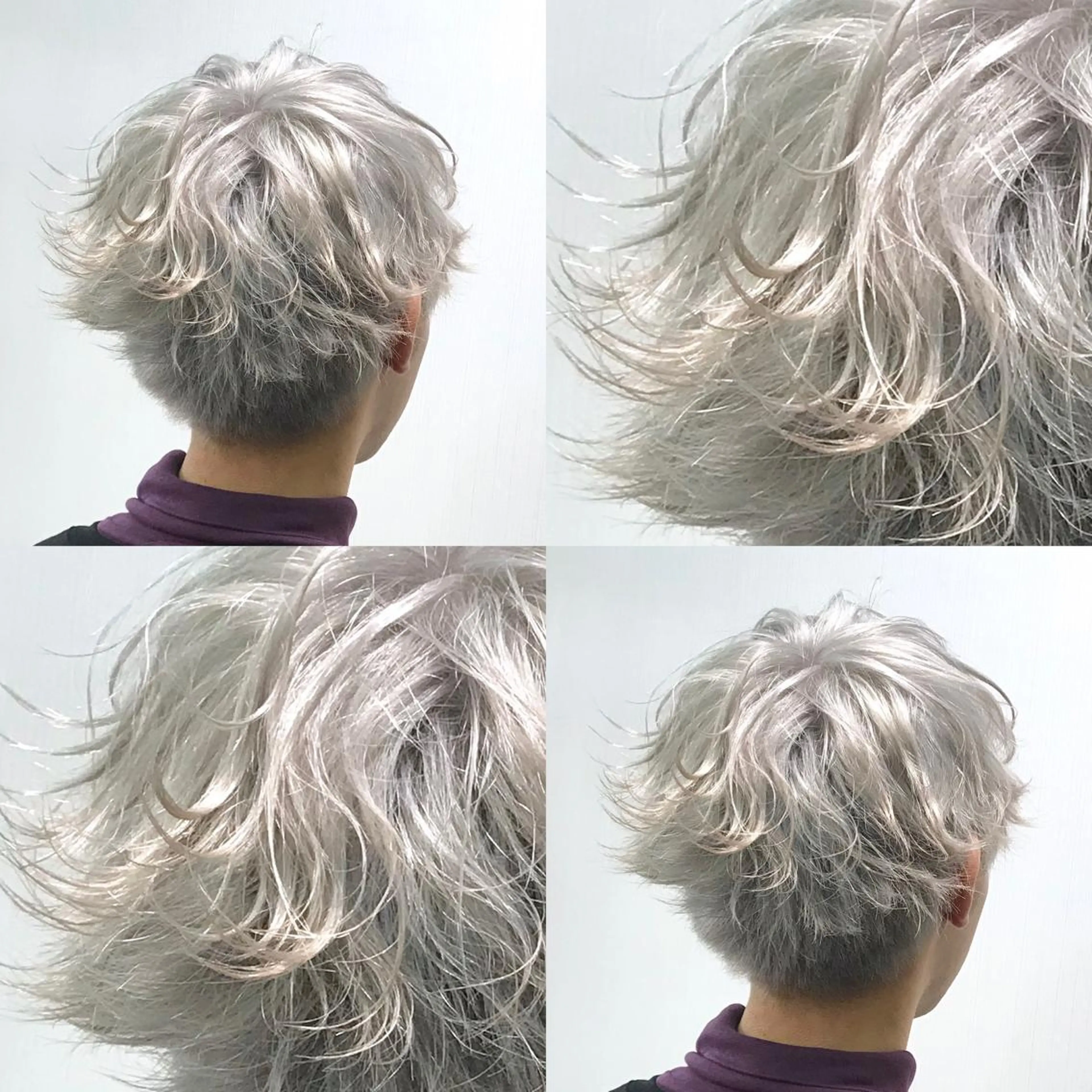 ショート カラー メンズ ハイトーン💫 エクステ💫maiのヘアスタイル