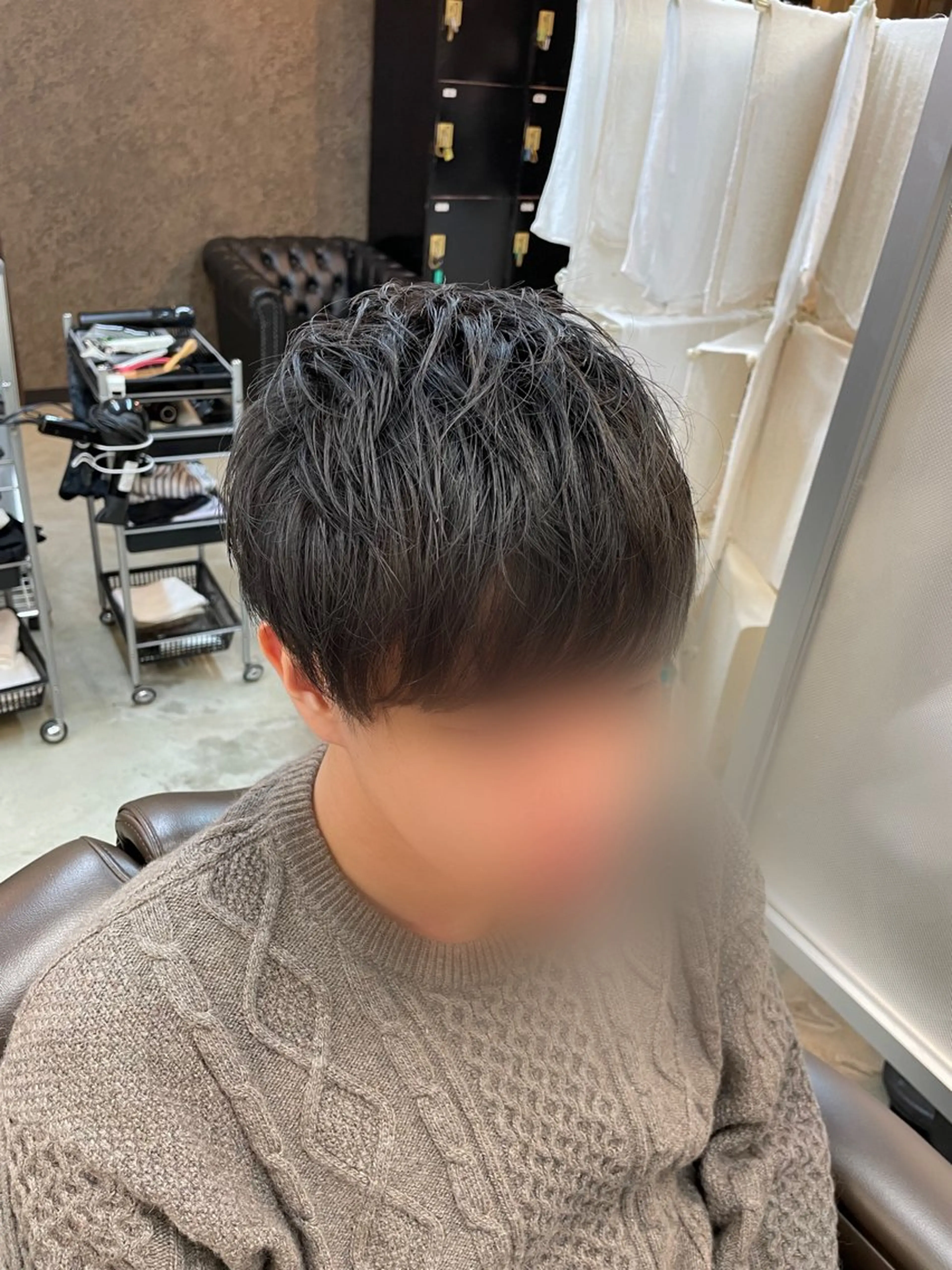 ショート メンズ マッシュ 刈り上げ メンズパーマ特化 カバヤマ　リョウのヘアスタイル