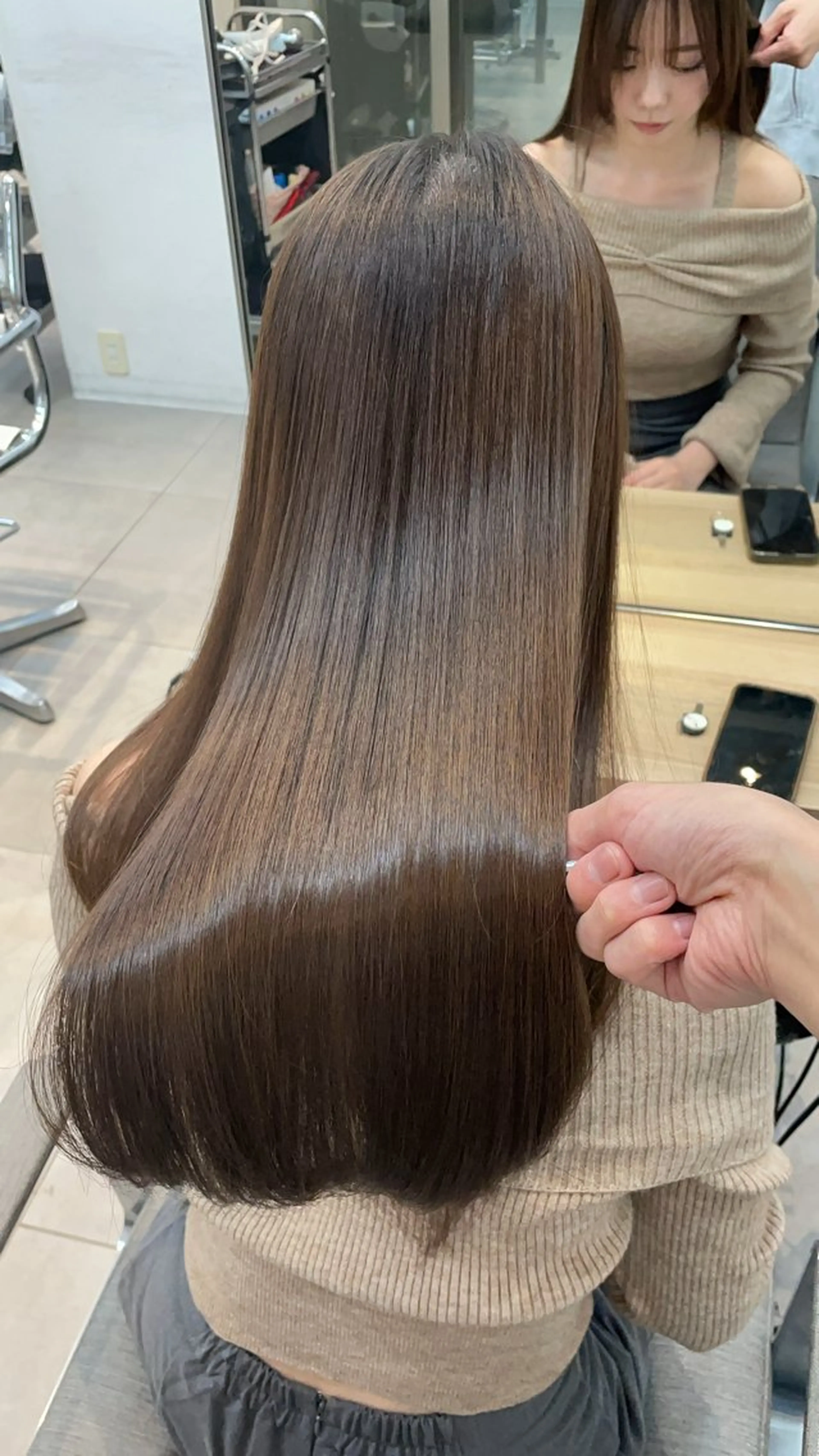 ロング カット 縮毛矯正 トリートメント ヘッドスパ ✨髪質改善✨美髪 矯正🫧小泉のヘアスタイル