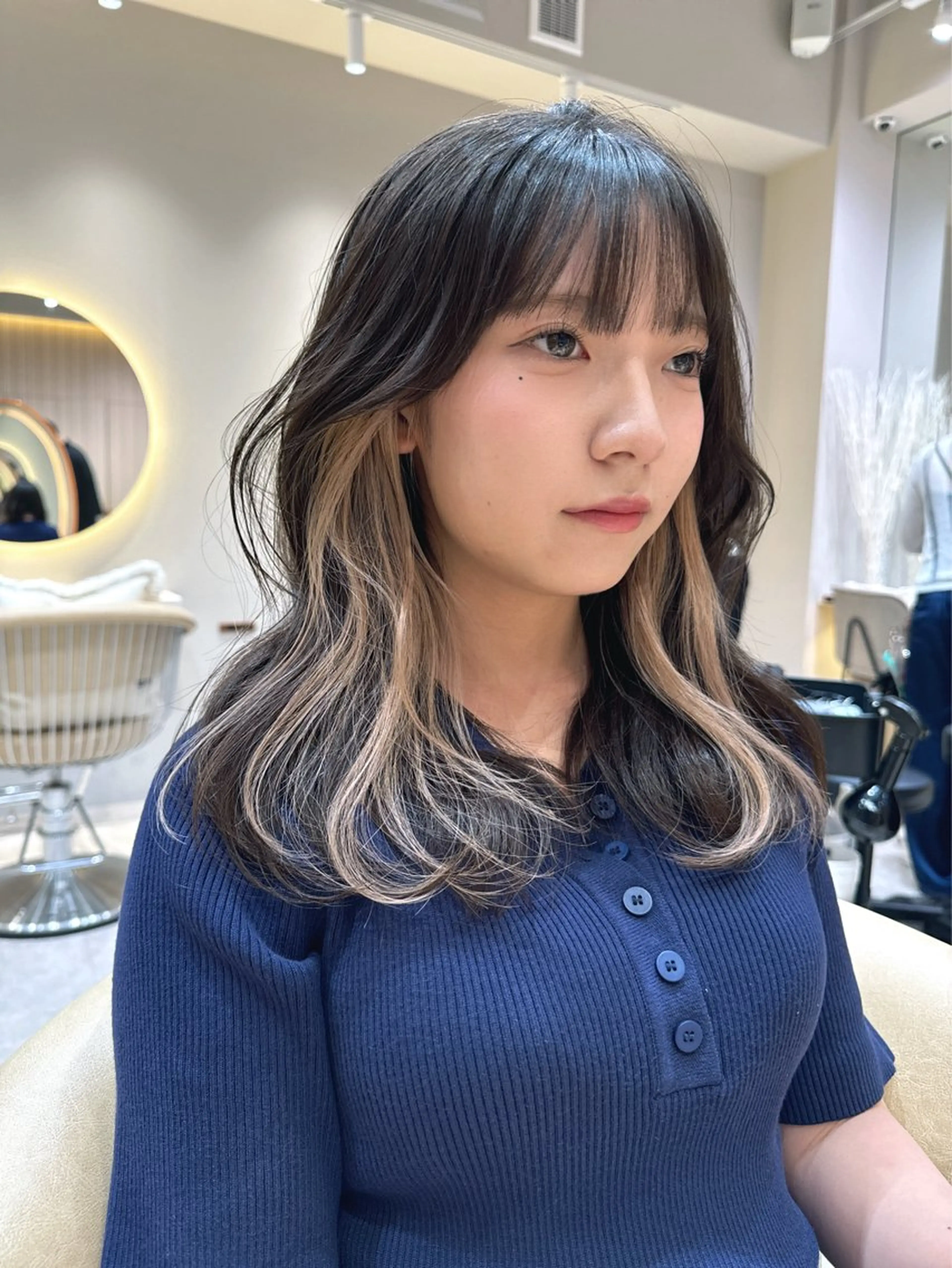 セミロング ヘアカラー トリートメント 🩵縮毛矯正・ボブ 岩原朋也🩵のヘアスタイル