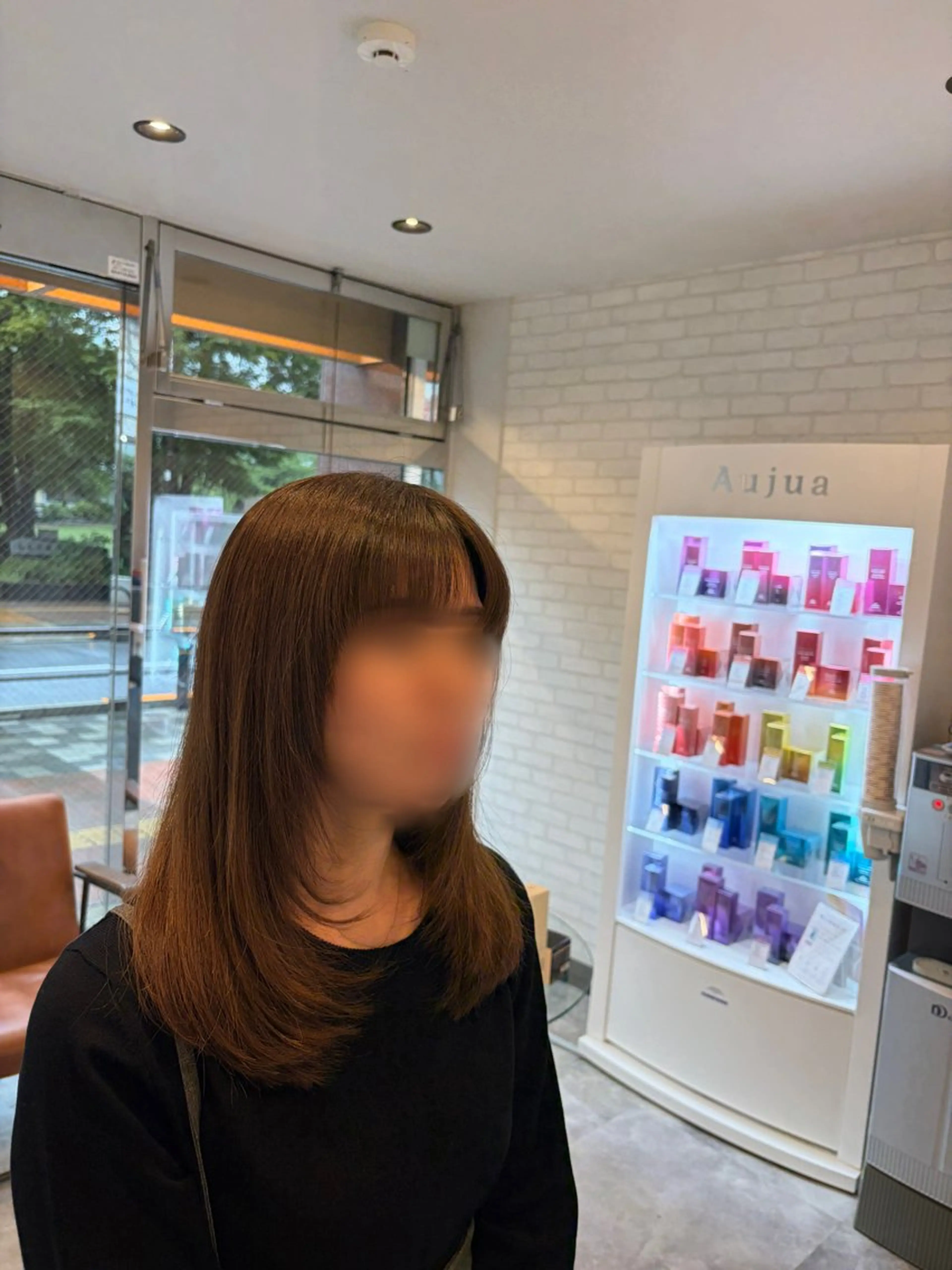 セミロング レディースカット モデル無料🌼岩山のヘアスタイル