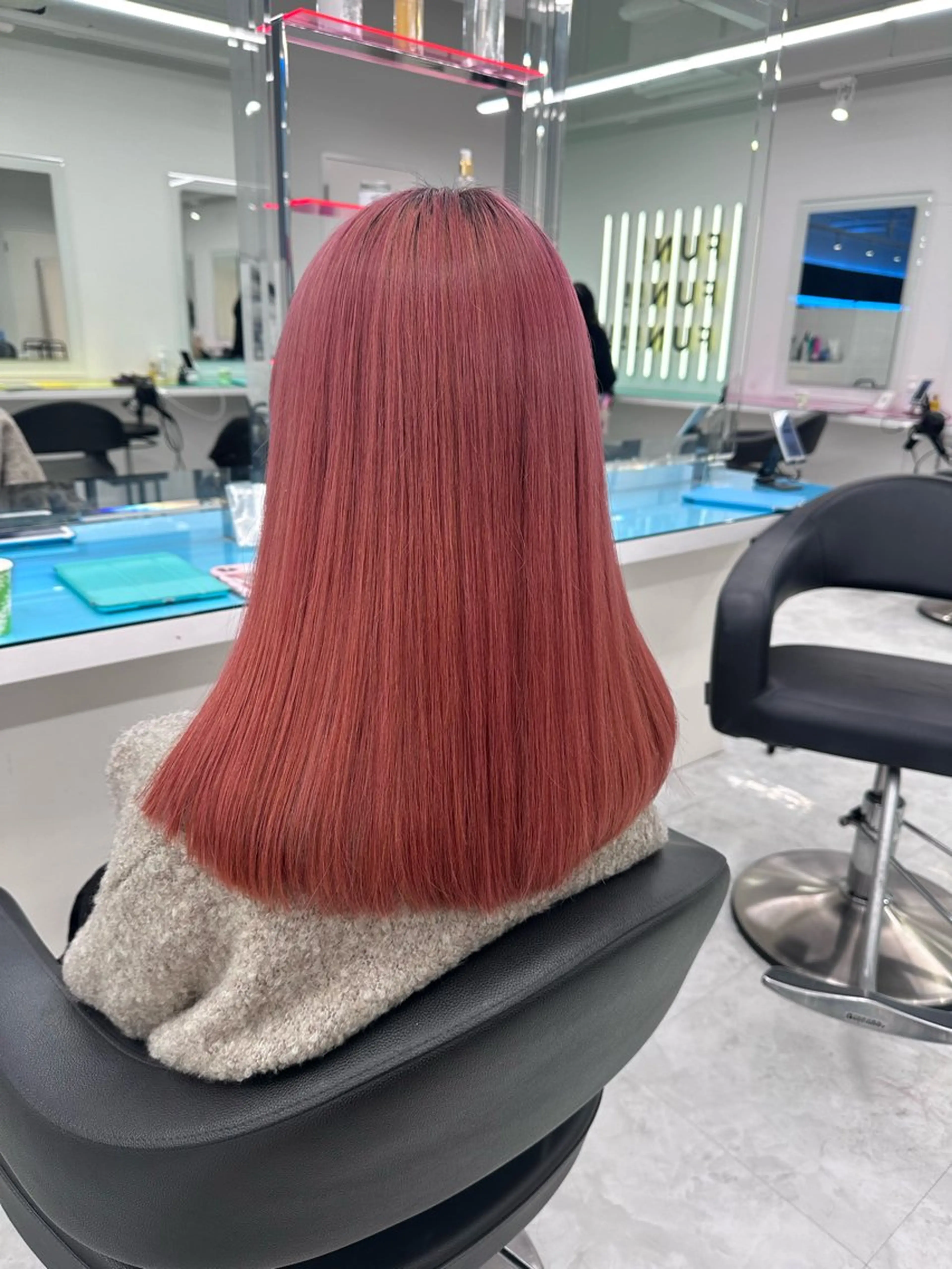 セミロング カラー ベージュカラー ピンクカラー ♡ダブルカラー特化♡ miyuのヘアスタイル