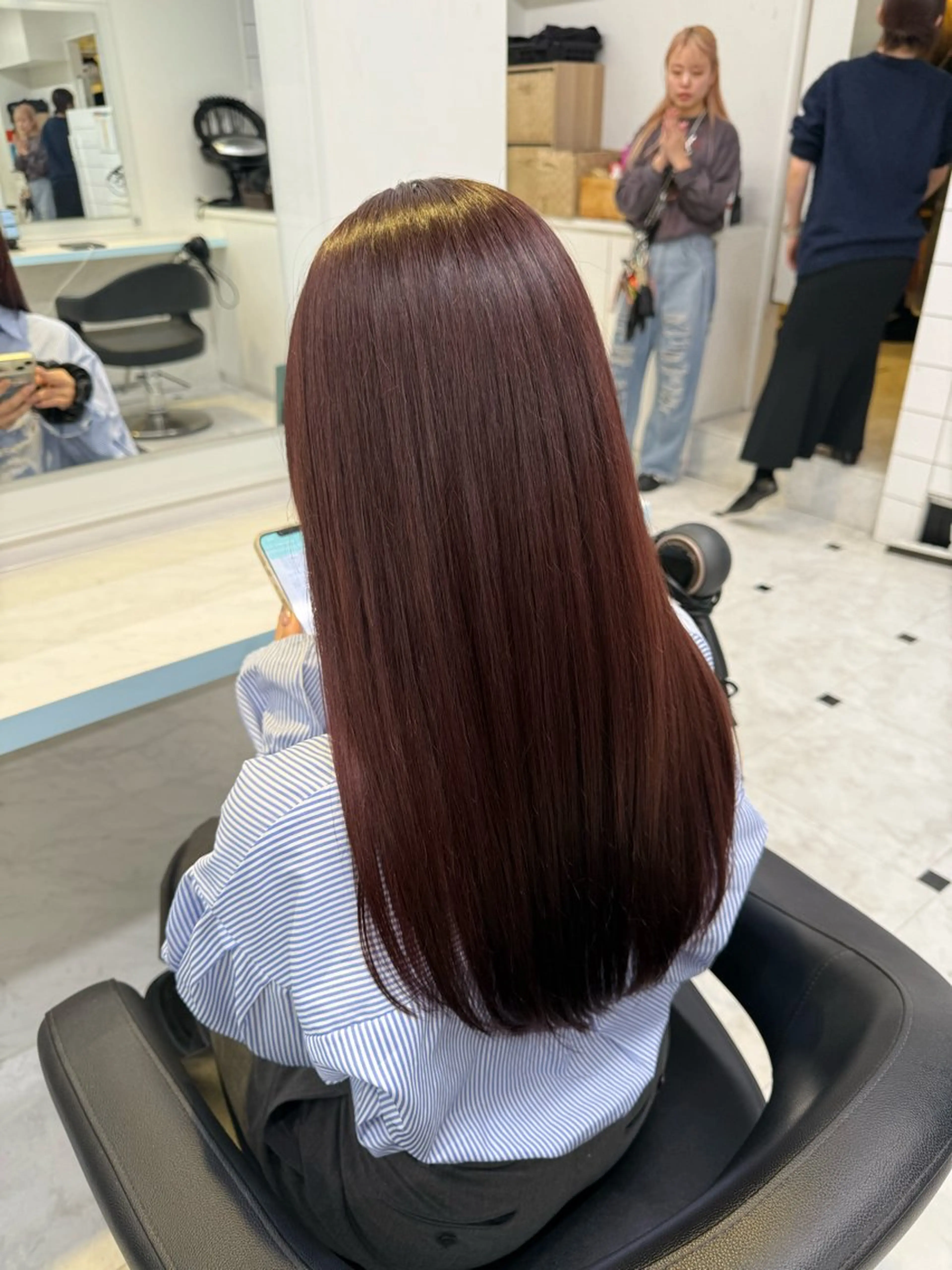 カラー ヘアカラー トリートメント ヘッドスパ ヘアセット 🍒♡艶髪暖色カラー saaya♡🍒のヘアスタイル