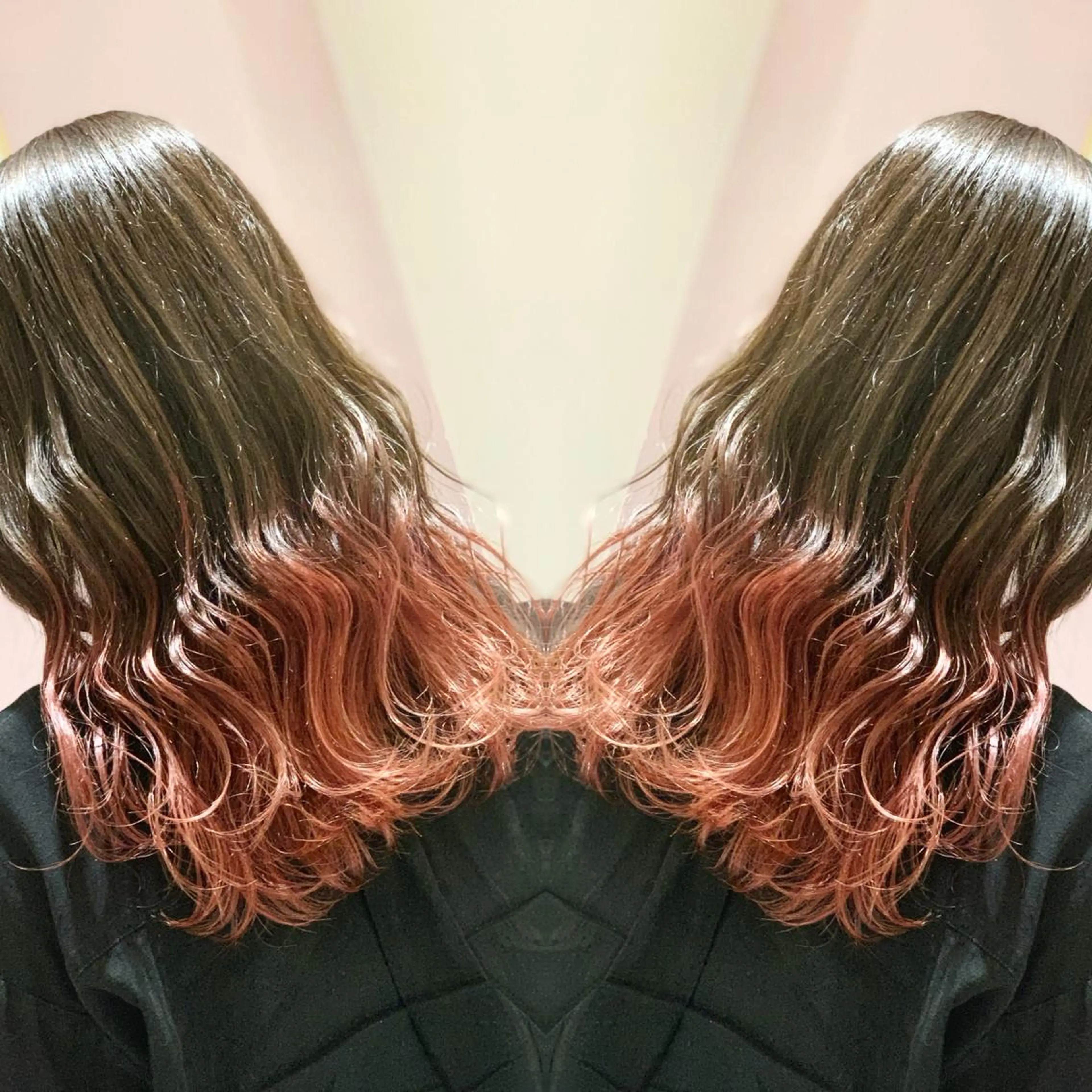 ミディアム カラー ヘアアレンジ 髪質改善×ハイトーン 中田啄也のヘアスタイル