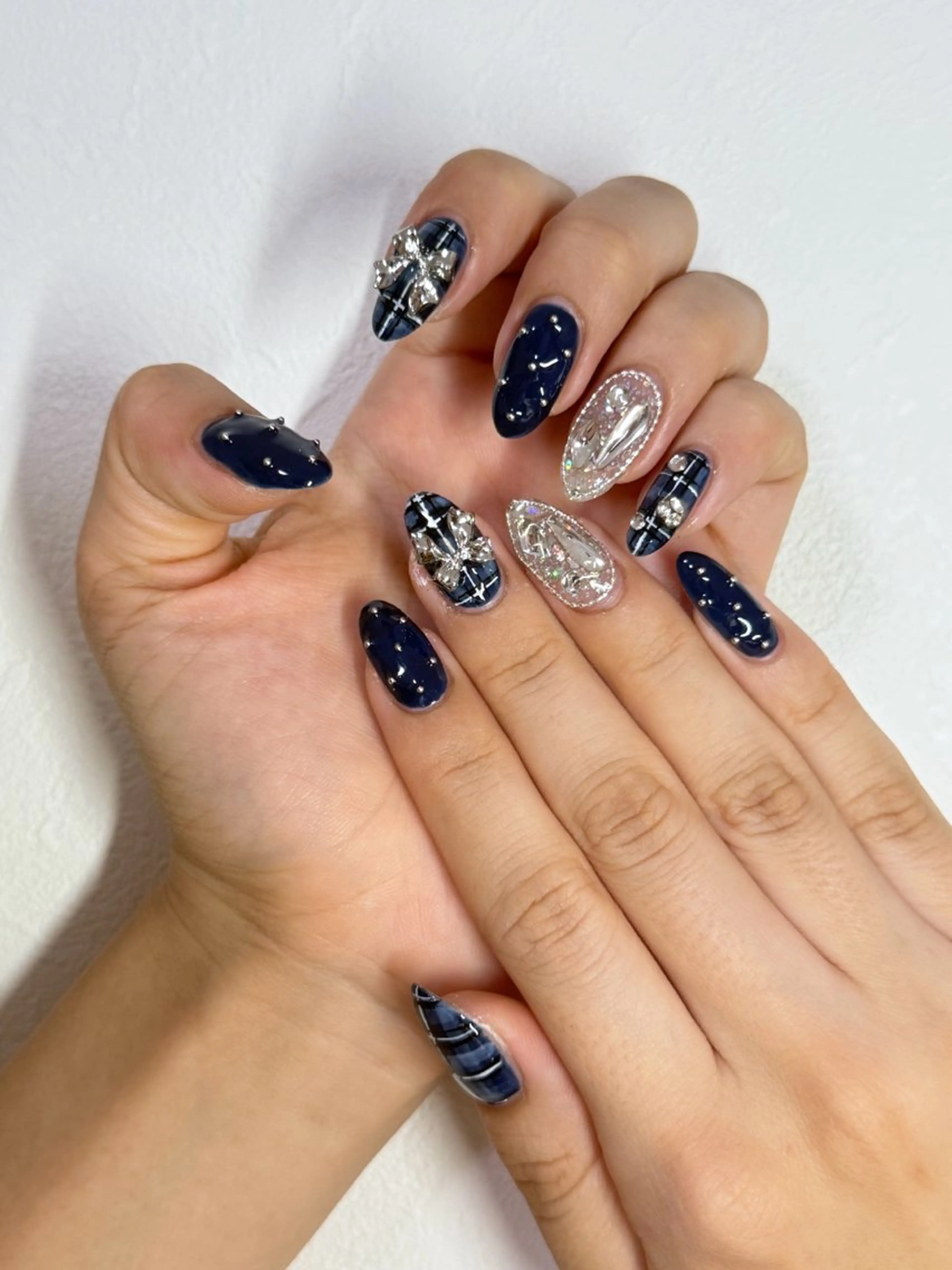 ネイル 長さ出し フレンチネイル グラデーション マグネットネイル 持ち込み 長出し専門店🎀 HARO💕Nailのネイルデザイン