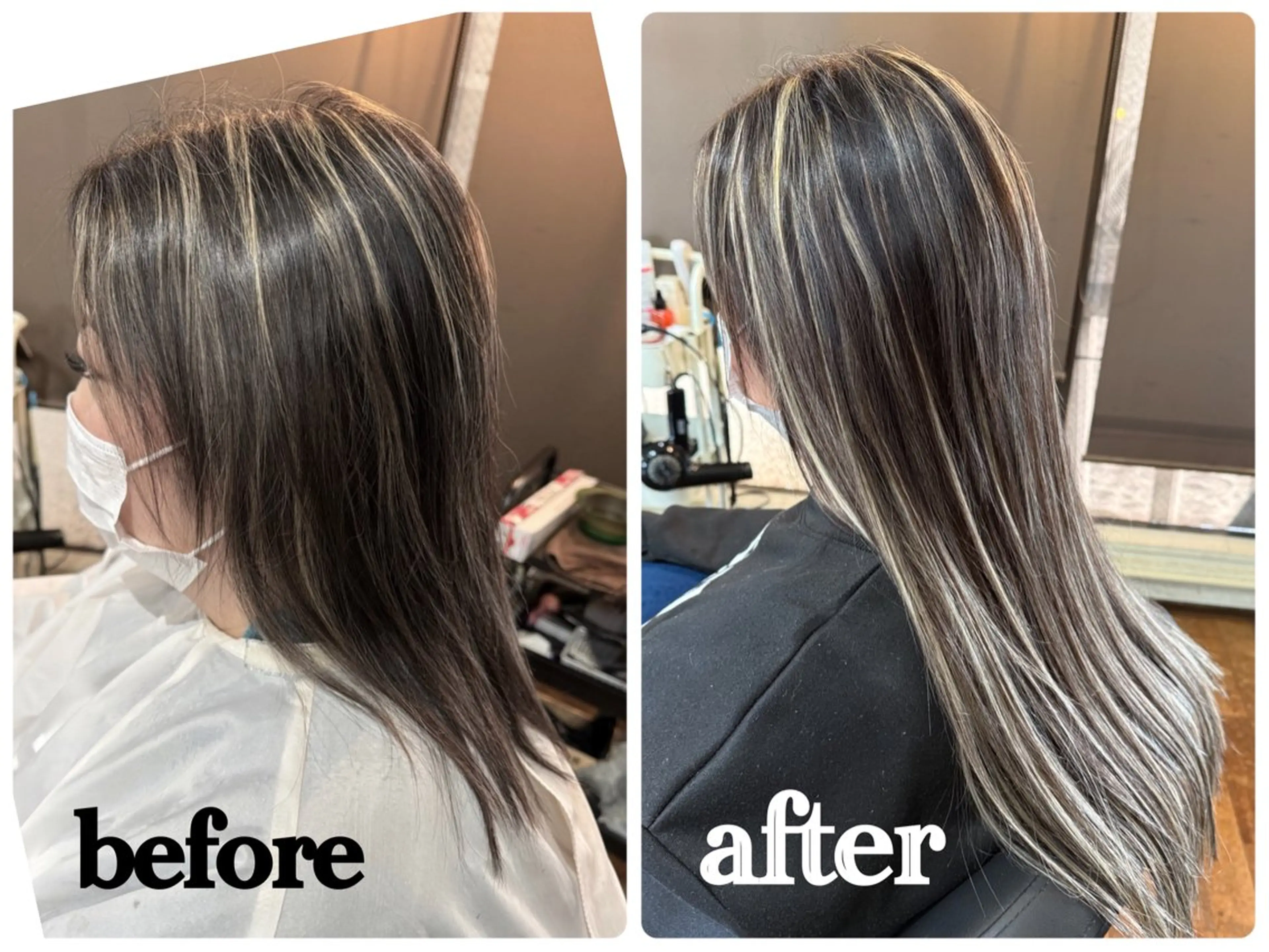 ハイトーン原色何でもOK ☆シールエクステ60枚【ハイライトor インナーカラーもOK】¥18000の写真