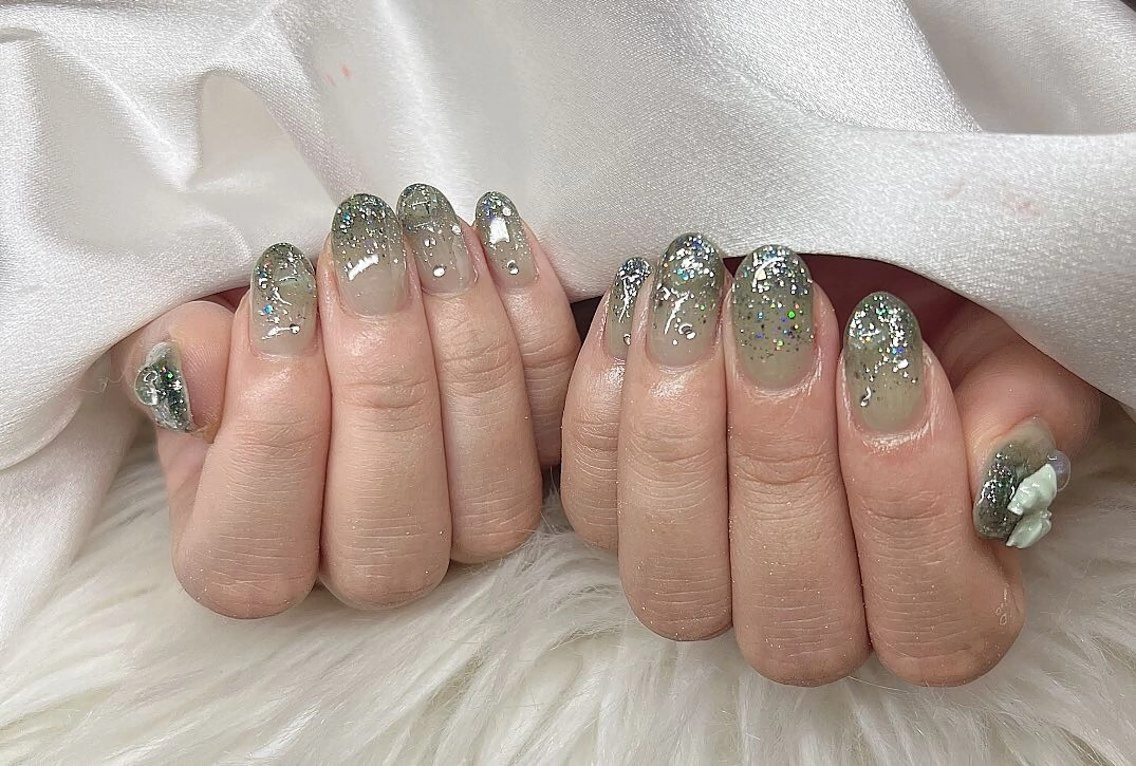 ネイル チークネイル 長さ出し フラッシュネイル フットネイル フレンチネイル Niko nailサロンのネイルデザイン