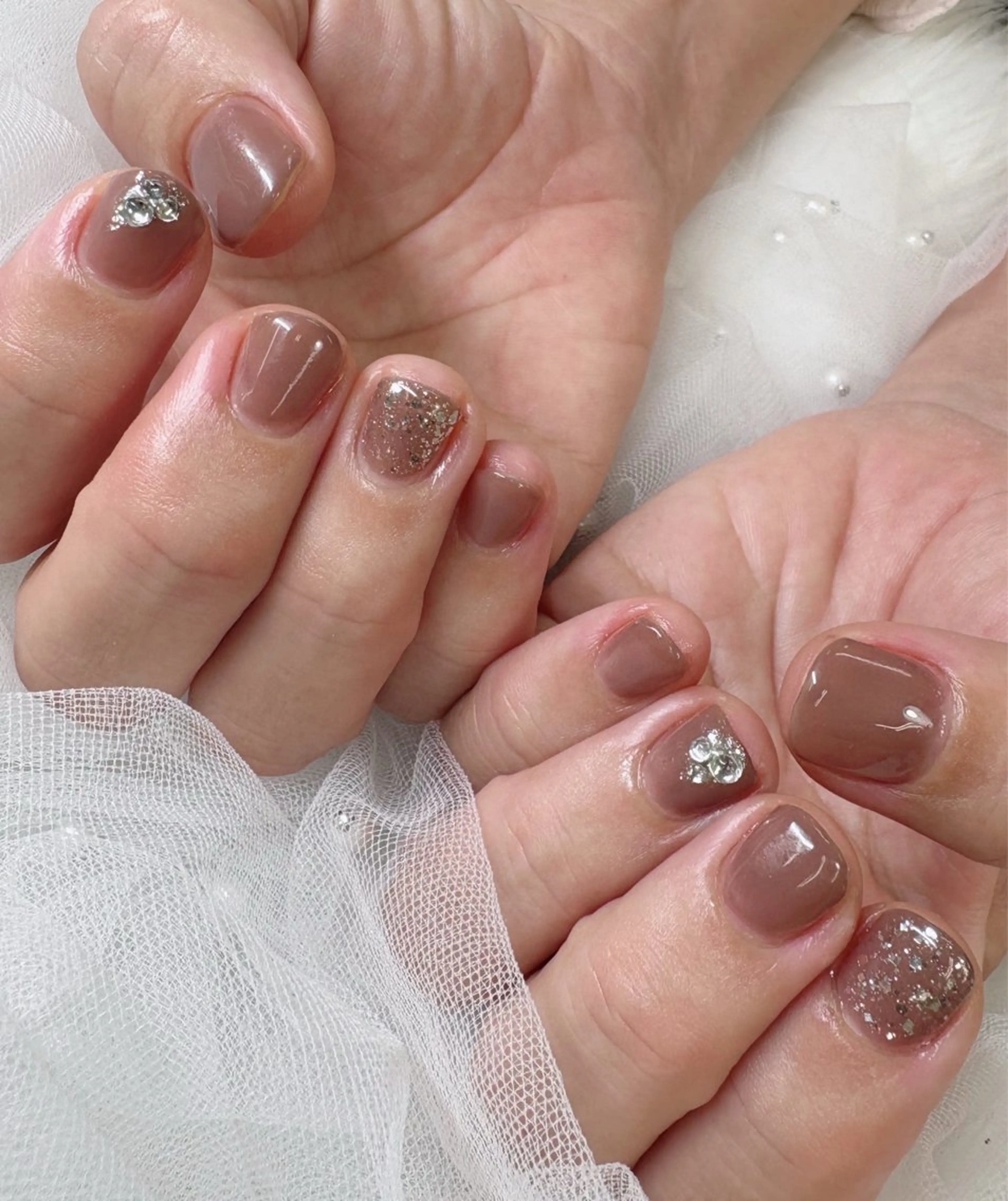 ネイル オフィスネイル ショートネイル シンプルネイル cerezo ショートネイル専門店のネイルデザイン