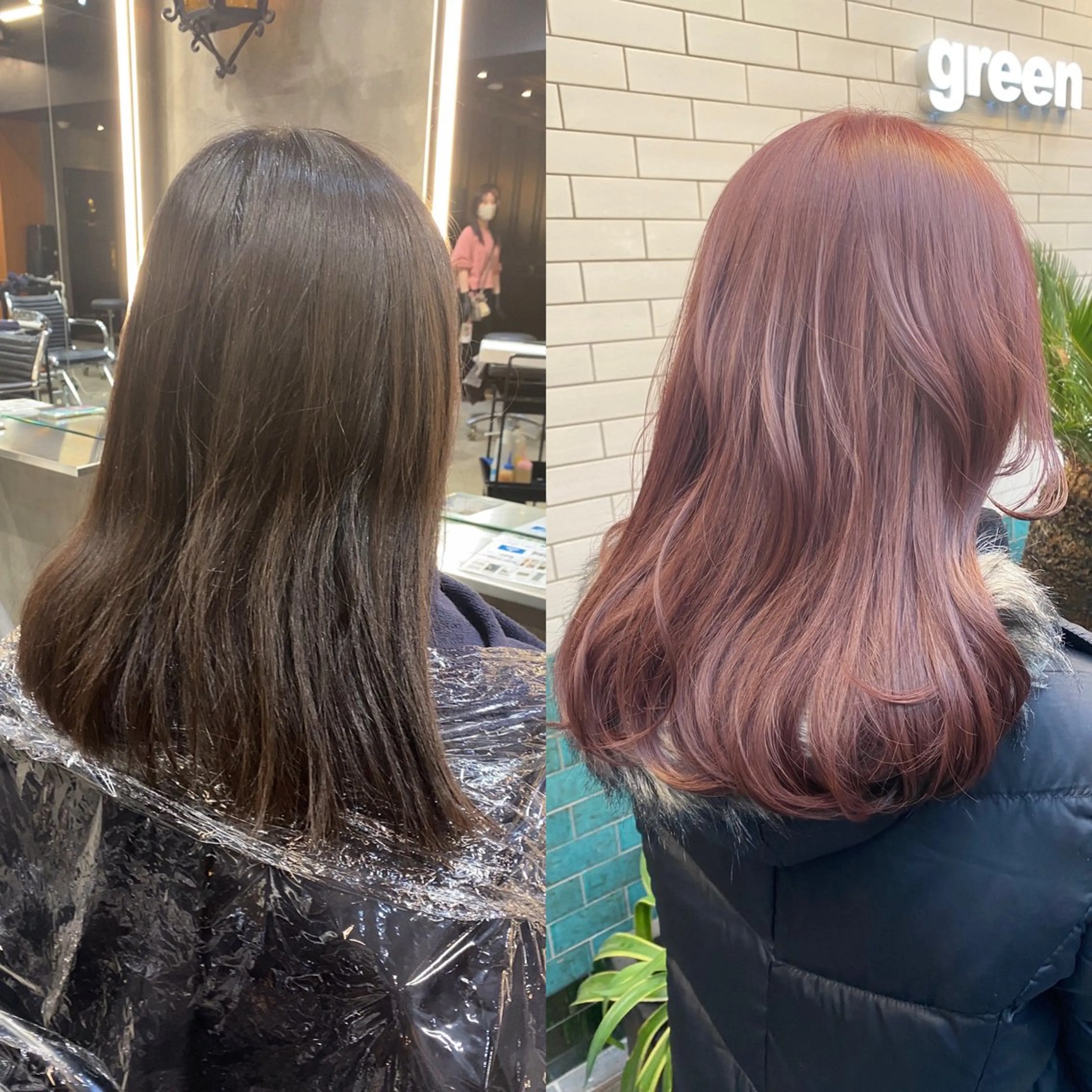 セミロング カラー ブリーチ ブラウンカラー ダブルカラー ブリーチなしカラー ピンクカラー カット ヘアカラー Ms.CHARM所属・透明感カラー🌿 グレージュ🐺陽介のヘアスタイル
