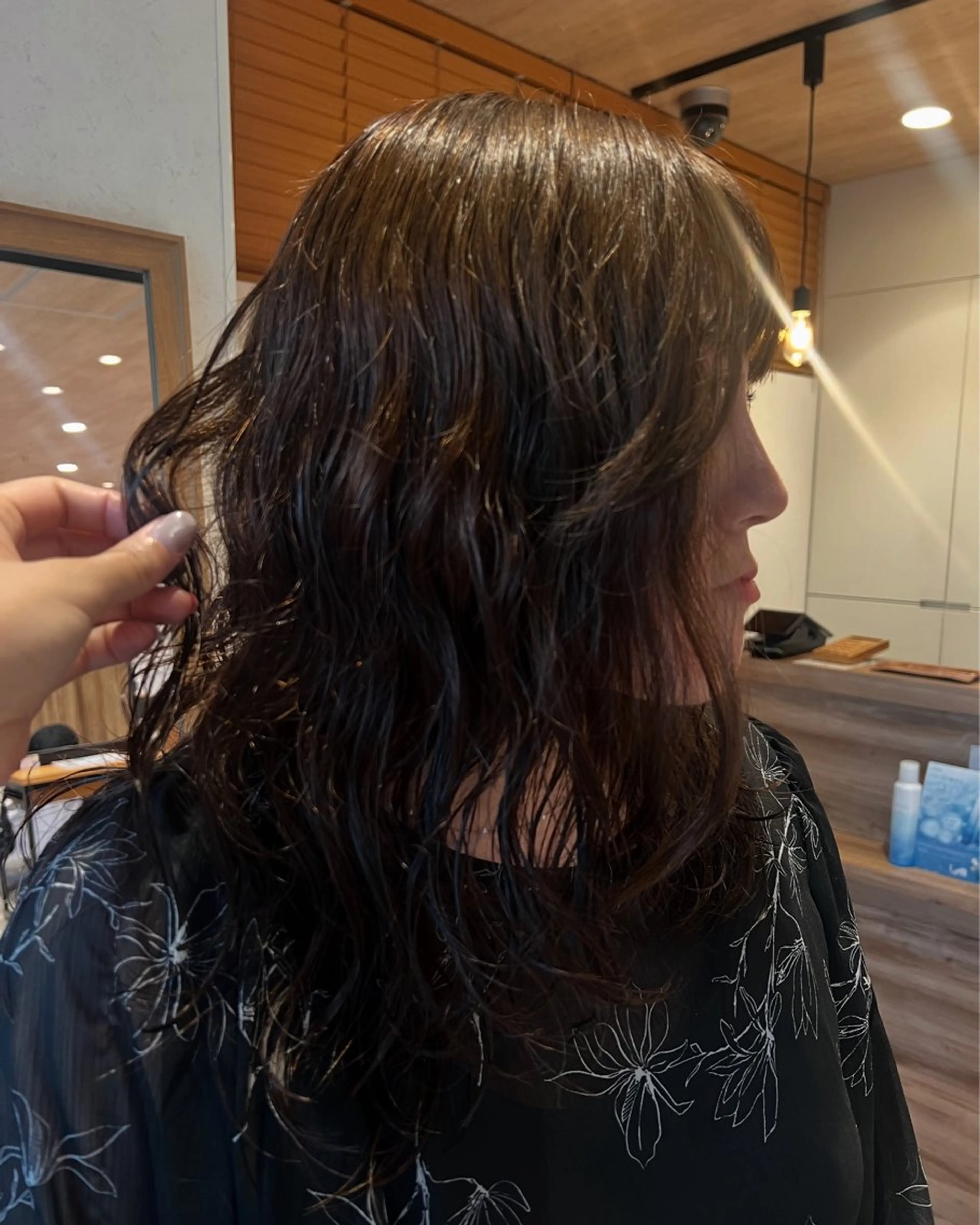 ロング カラー ブラウンカラー ヘアカラー くせ毛風パーマ/ 暖色カラー/ナナミのヘアスタイル