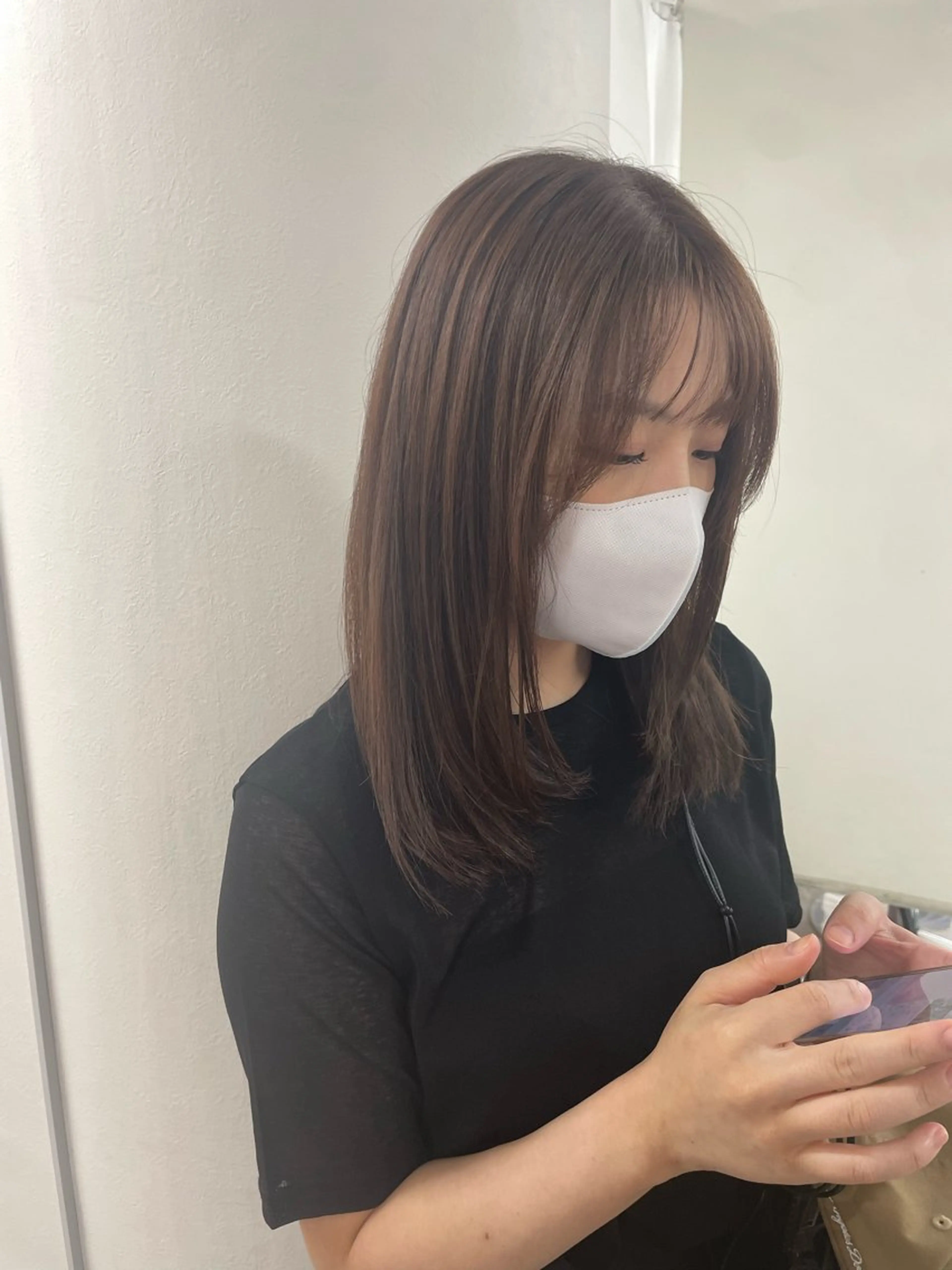 ミディアム カラー ブラウンカラー marshu梅田所属・Hana ♡ marshu梅田のヘアスタイル