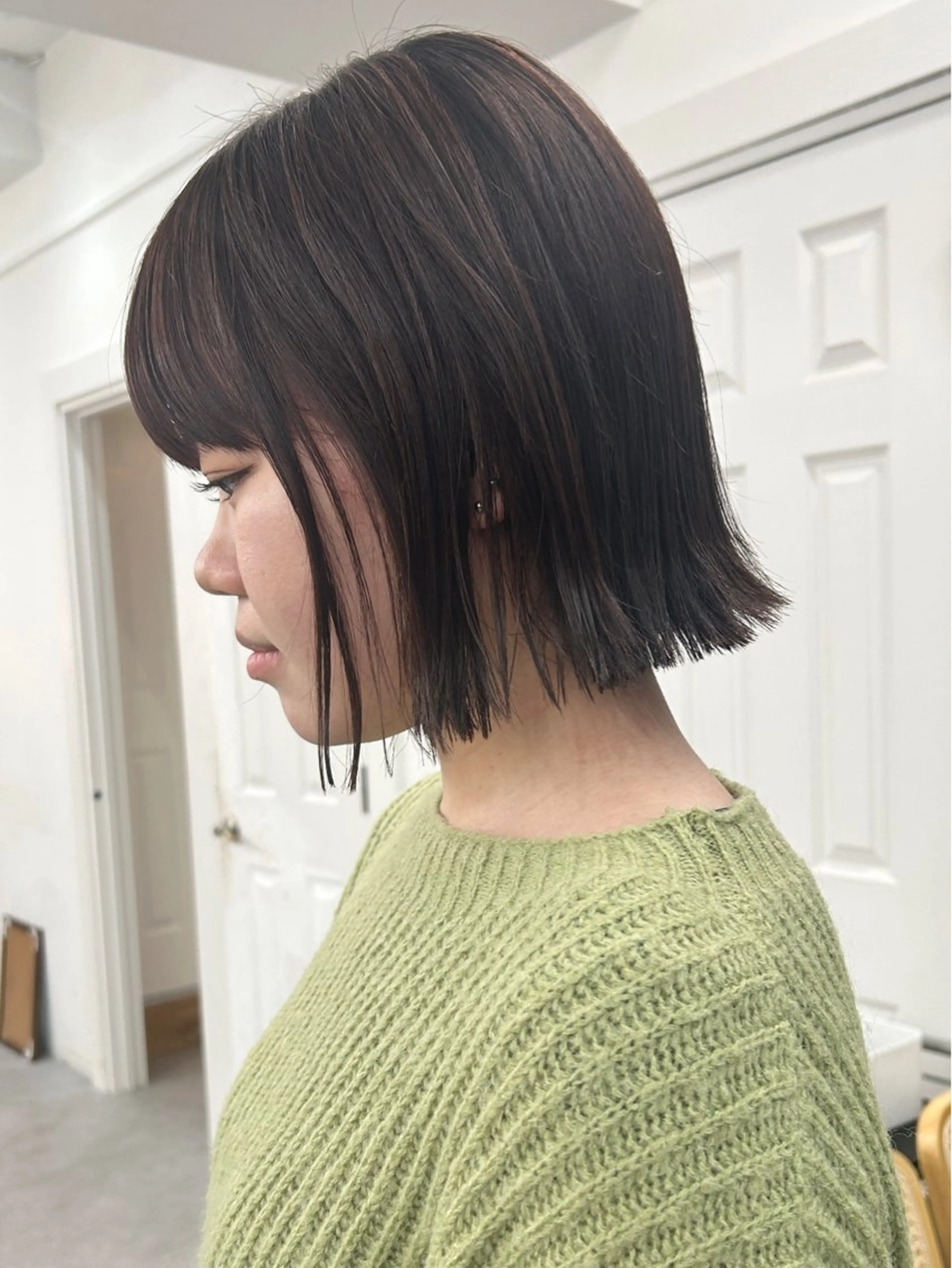 ミディアム カラー カット ヘアカラー ボブ/透明感カラー /サナ🌼のヘアスタイル