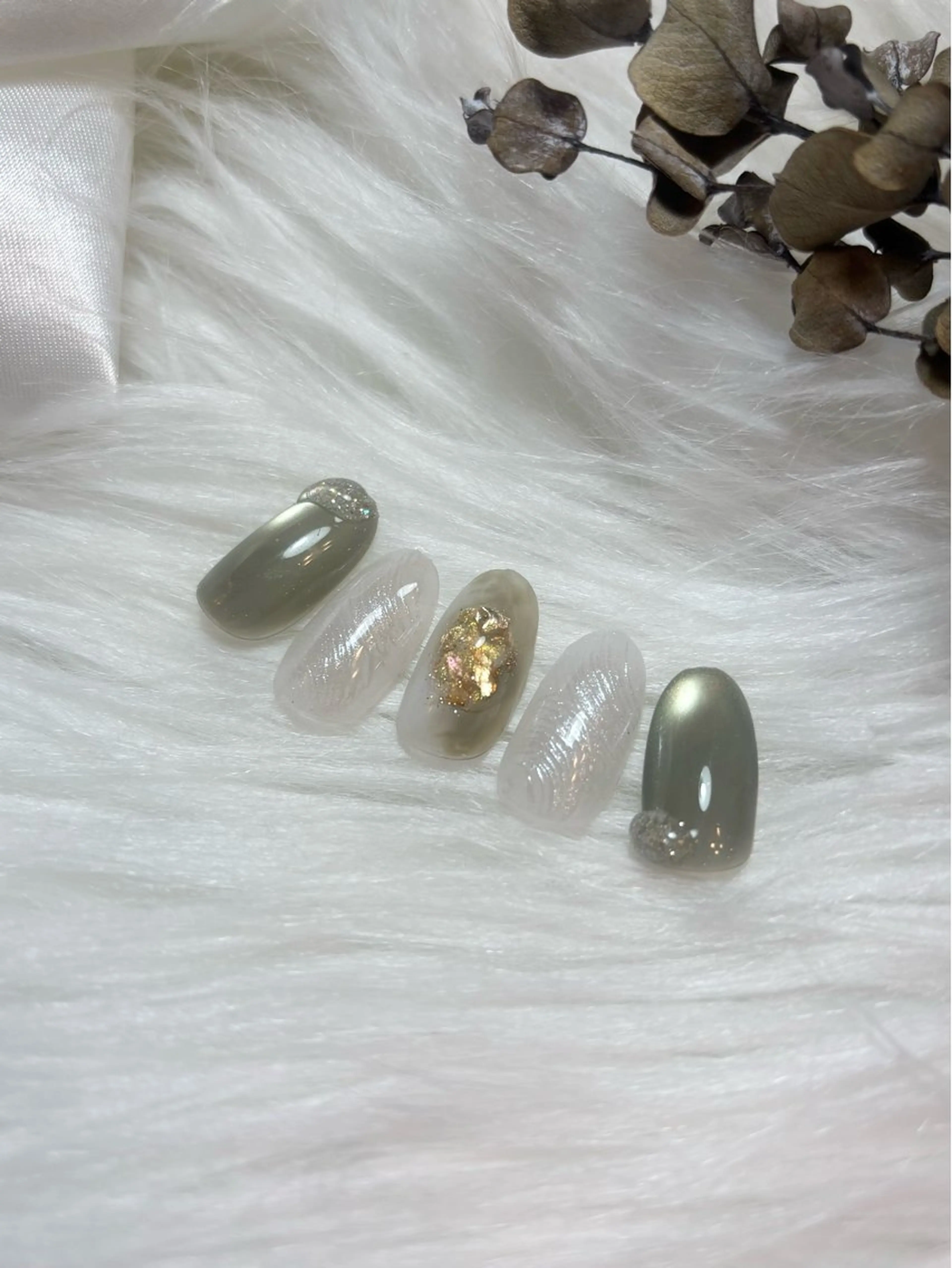 ネイル ブルー フレンチネイル キラキラネイル 韓国ネイル マグネットネイル ハンドネイル timtam --sakiのネイルデザイン