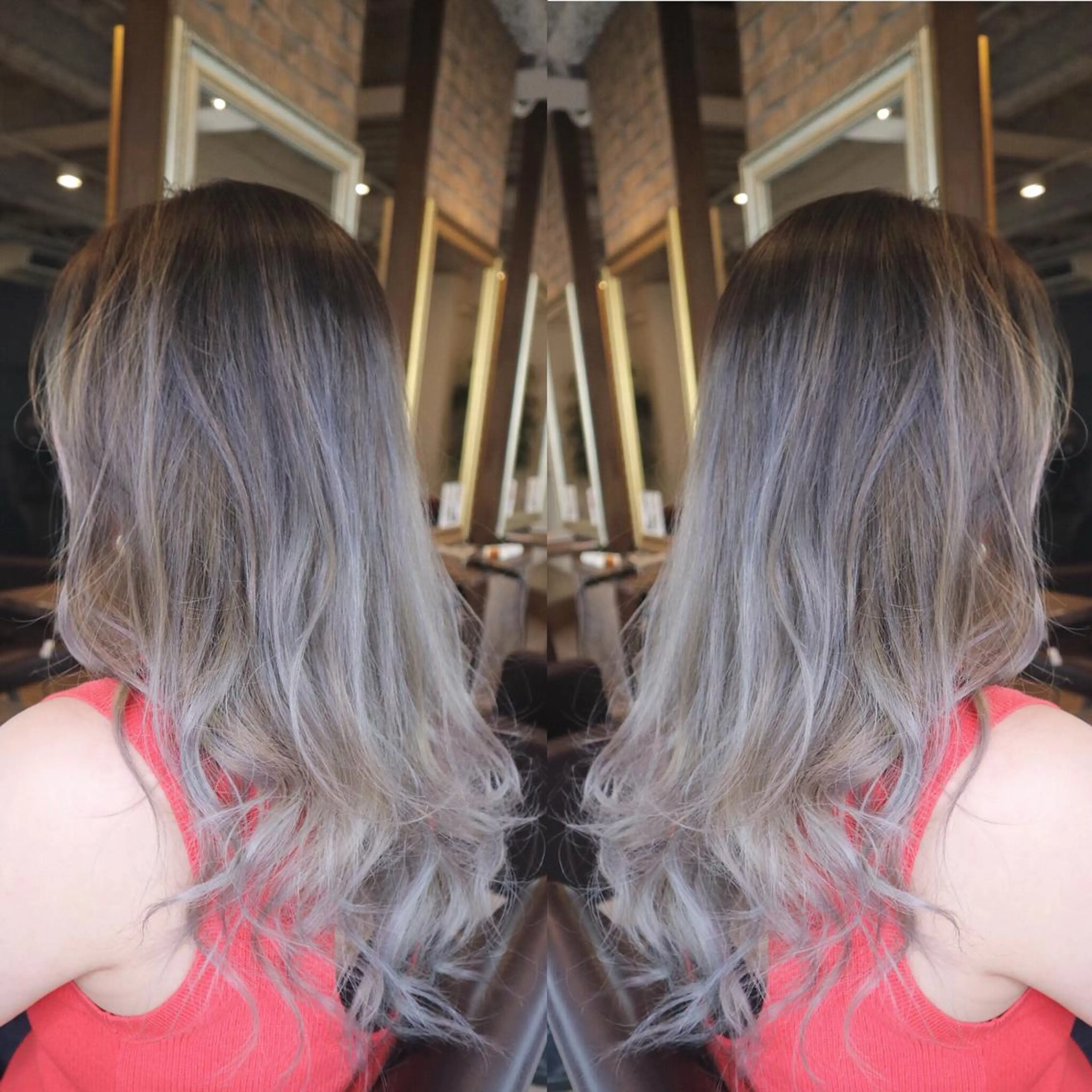ミディアム カラー グラデーションカラー カット ヘアカラー トリートメント JIL BLAN 京都のヘアスタイル