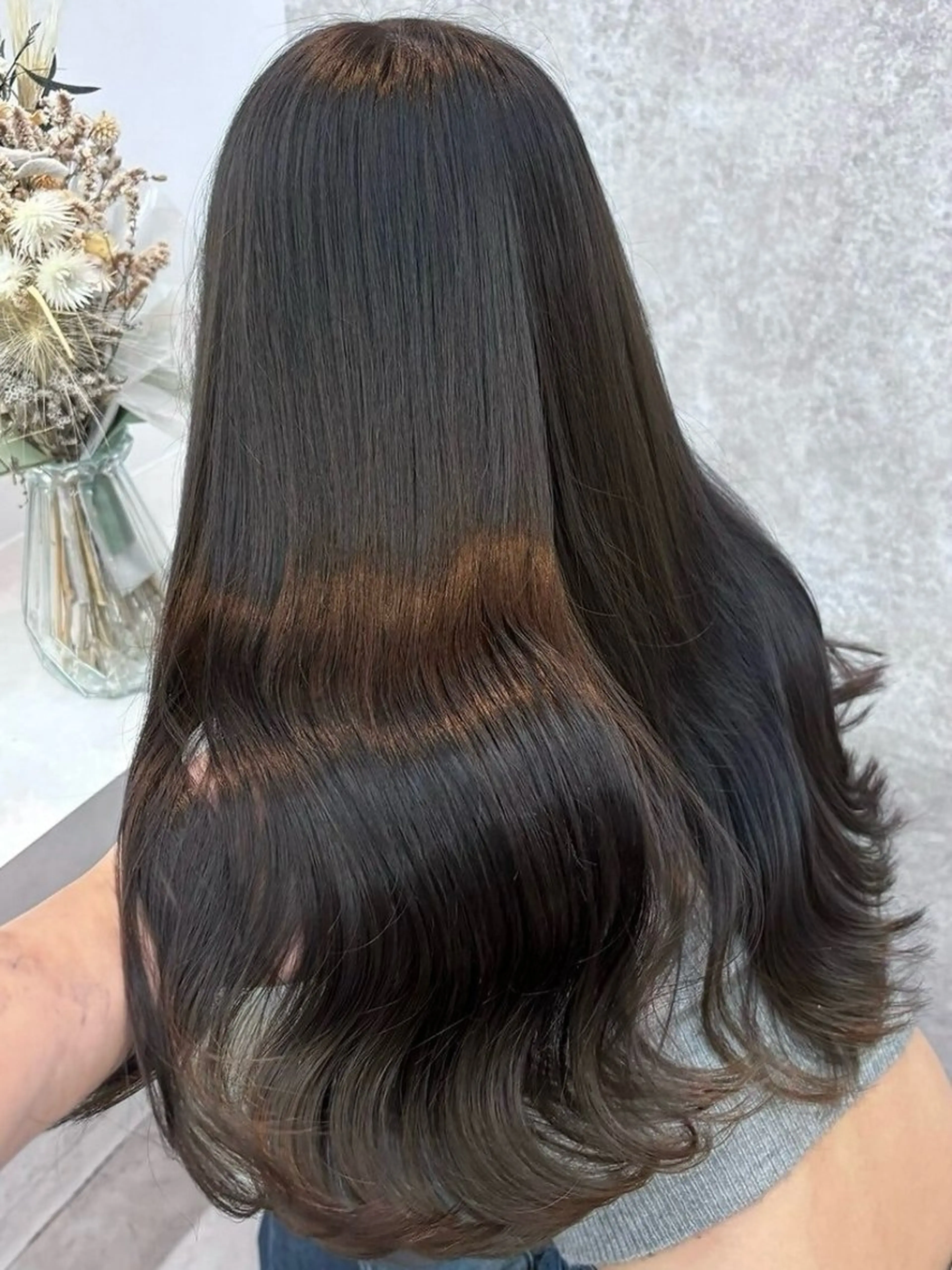 ロング カラー 黒髪 透明感カラー ヘアカラー カラーモデル募集中♡ ゆいのヘアスタイル