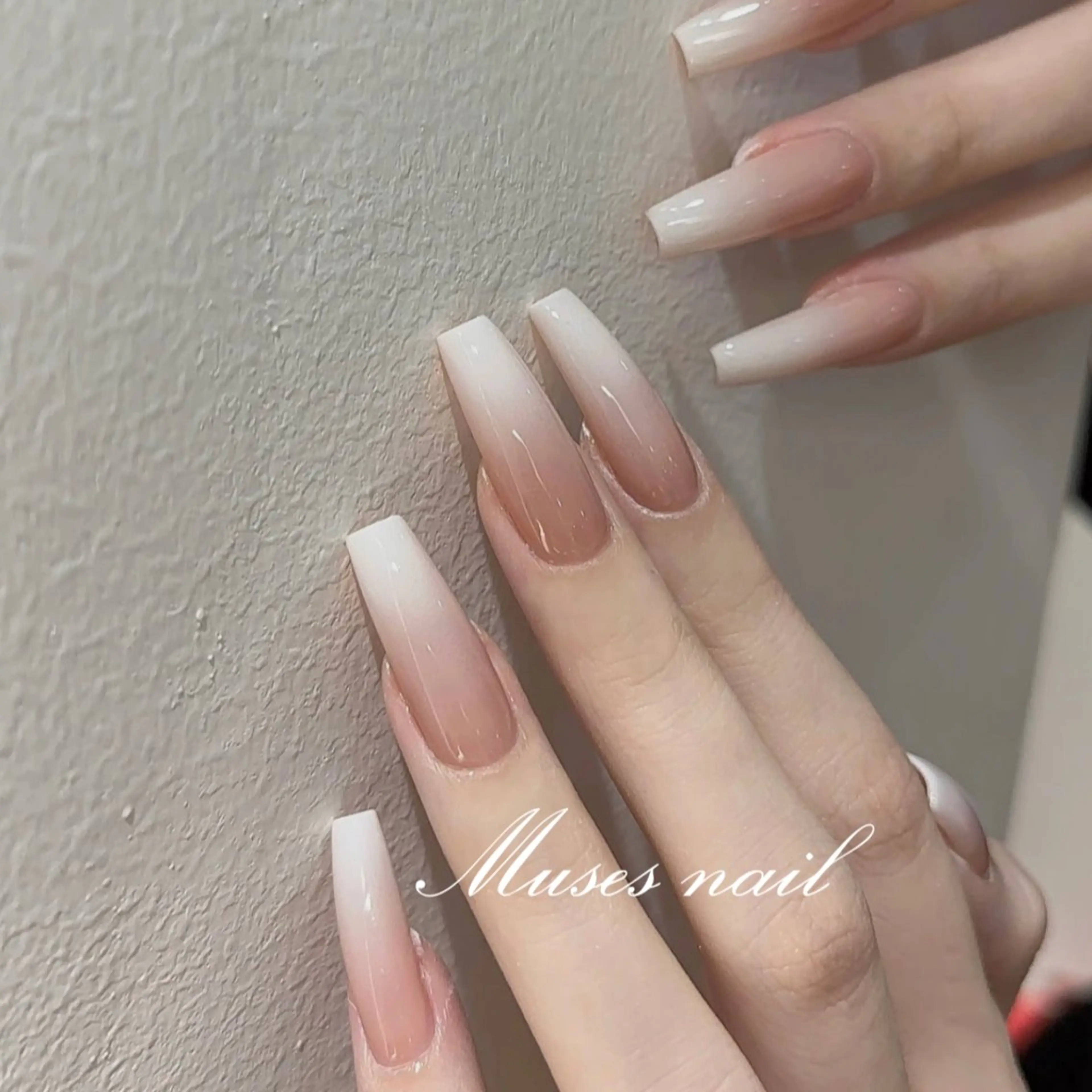 ネイル オーロラネイル チークネイル 長さ出し フレンチネイル ジェルネイル MUSES  NAIL  SALON所属・MUSES ネイルのネイルデザイン