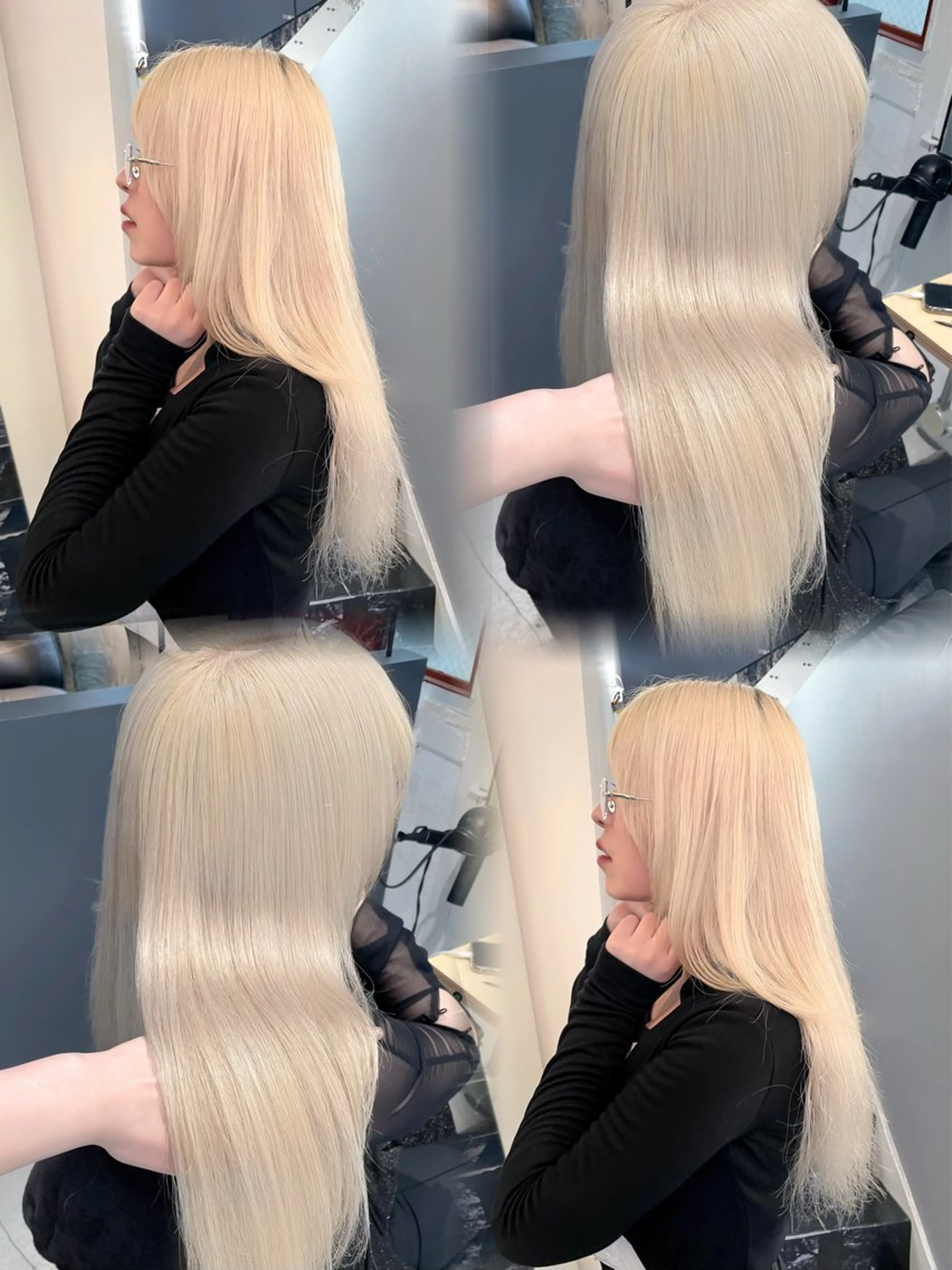 ロング カラー ヘアアレンジ トリートメント ヘアカラー トリートメント ハッシュカット/ 韓国ヘア☽⋰mahoのヘアスタイル