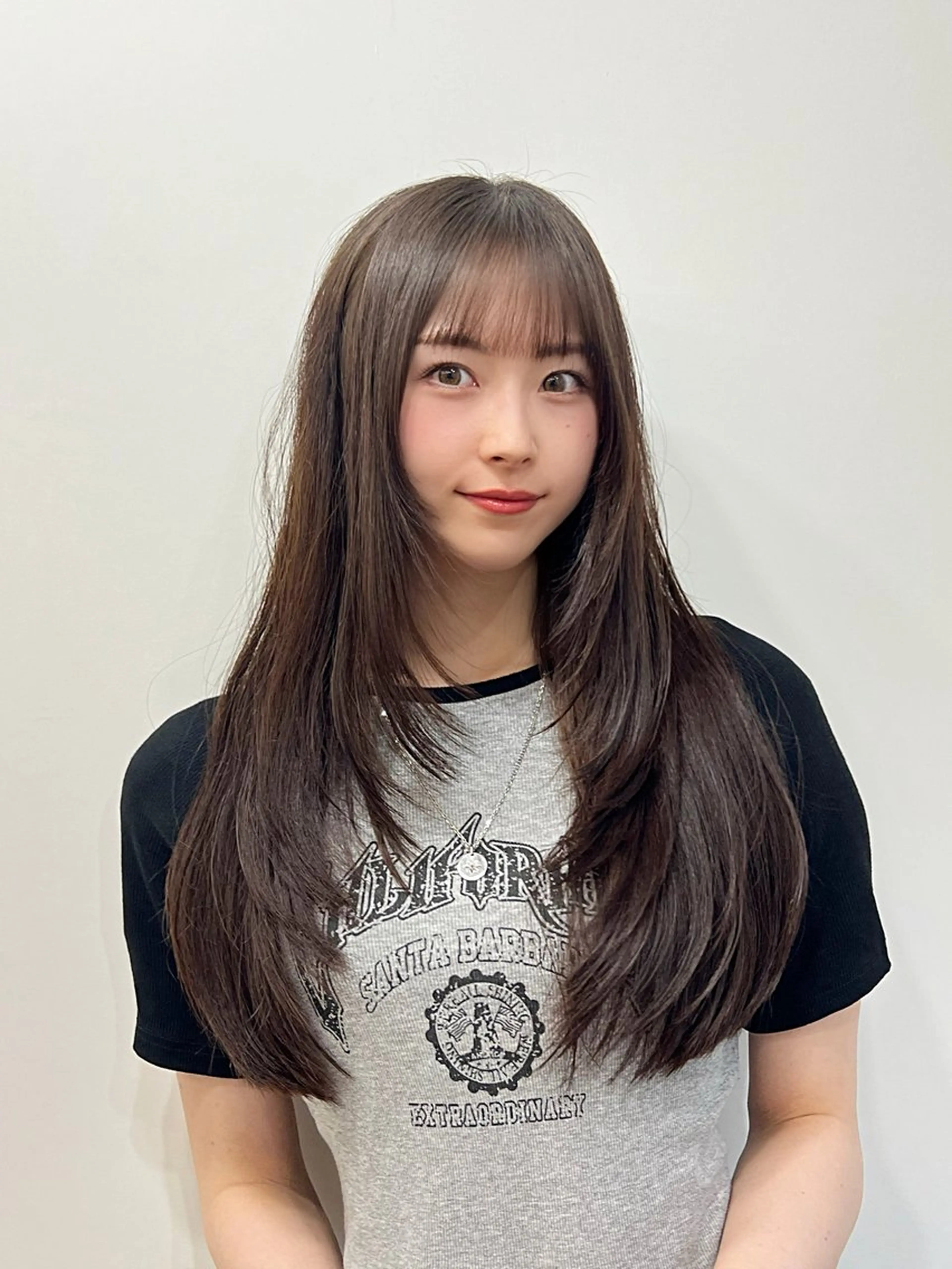 ロング カラー レイヤーカット カット ヘアカラー トリートメント 透明感×髪質改善🧸 韓国ヘア　武田涼のヘアスタイル