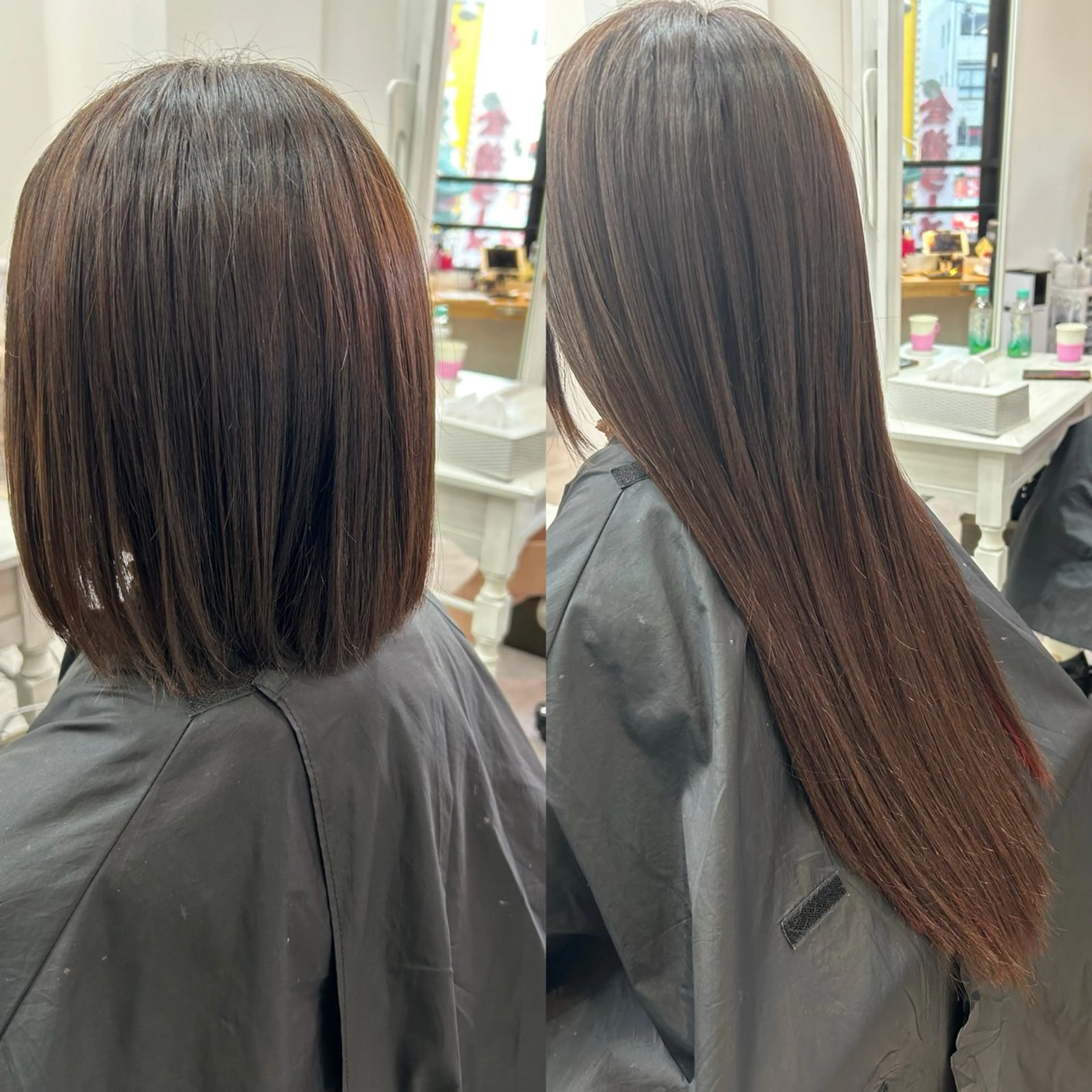 ロング ヘアアレンジ シールエクステ ボブ エクステ レイヤーカット ロング カット パーマ エクステ ヘッドスパ alpha. カラーエクステ下妻のヘアスタイル