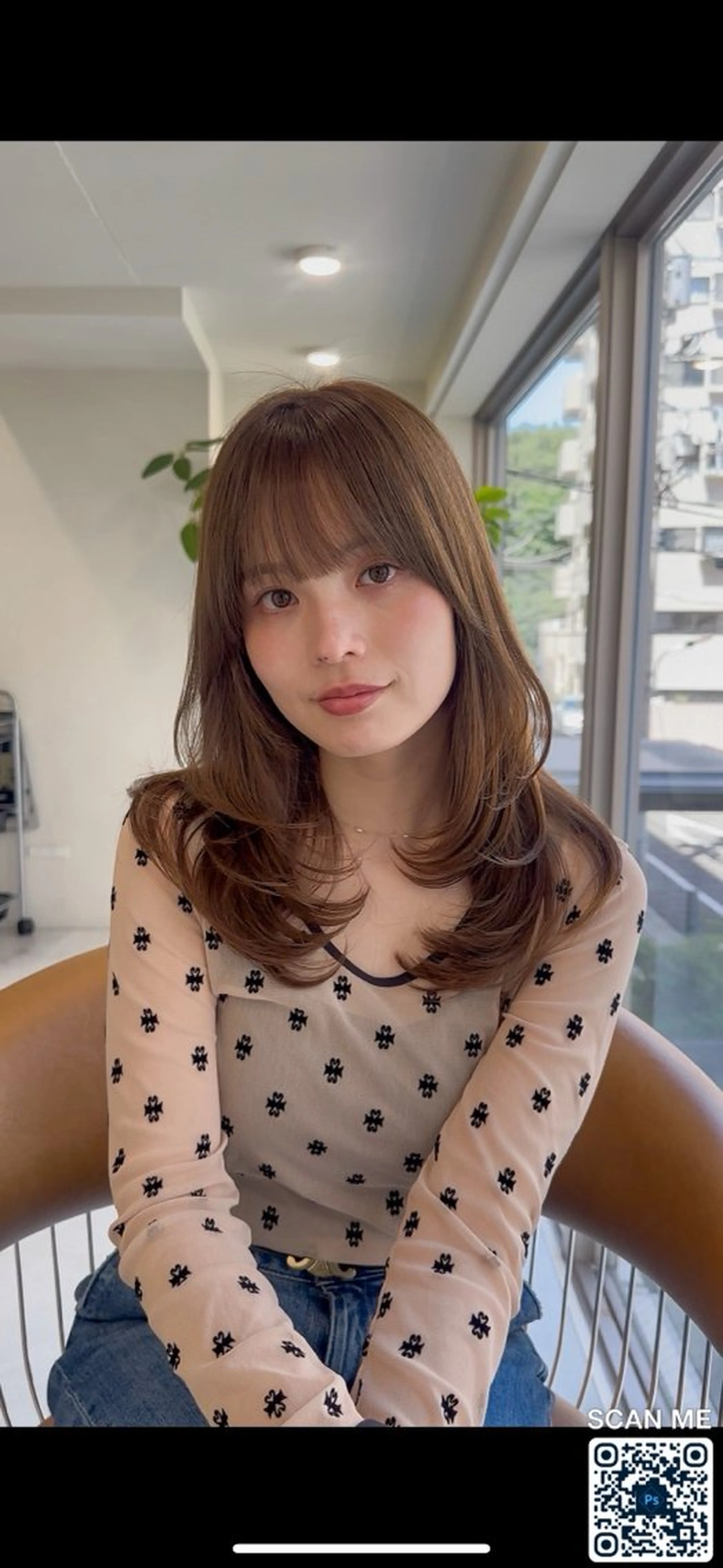 ミディアム カラー ヘアアレンジ ヘアカラー ✨レイヤーカット/透 名感カラー特化✨のヘアスタイル