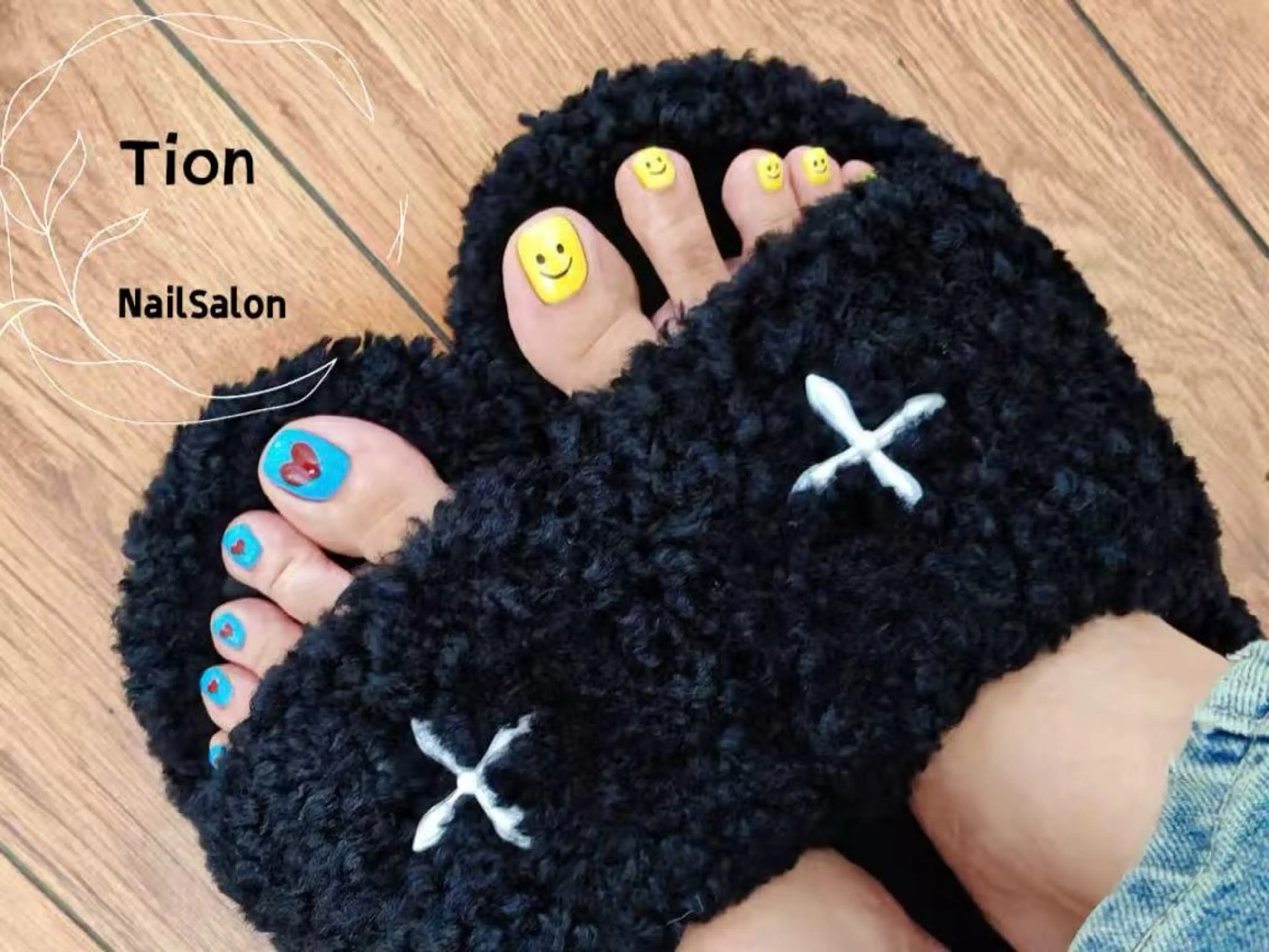 ネイル チークネイル 長さ出し フットネイル フレンチネイル ジェルネイル Nailsalon Tion武蔵小杉店のネイルデザイン