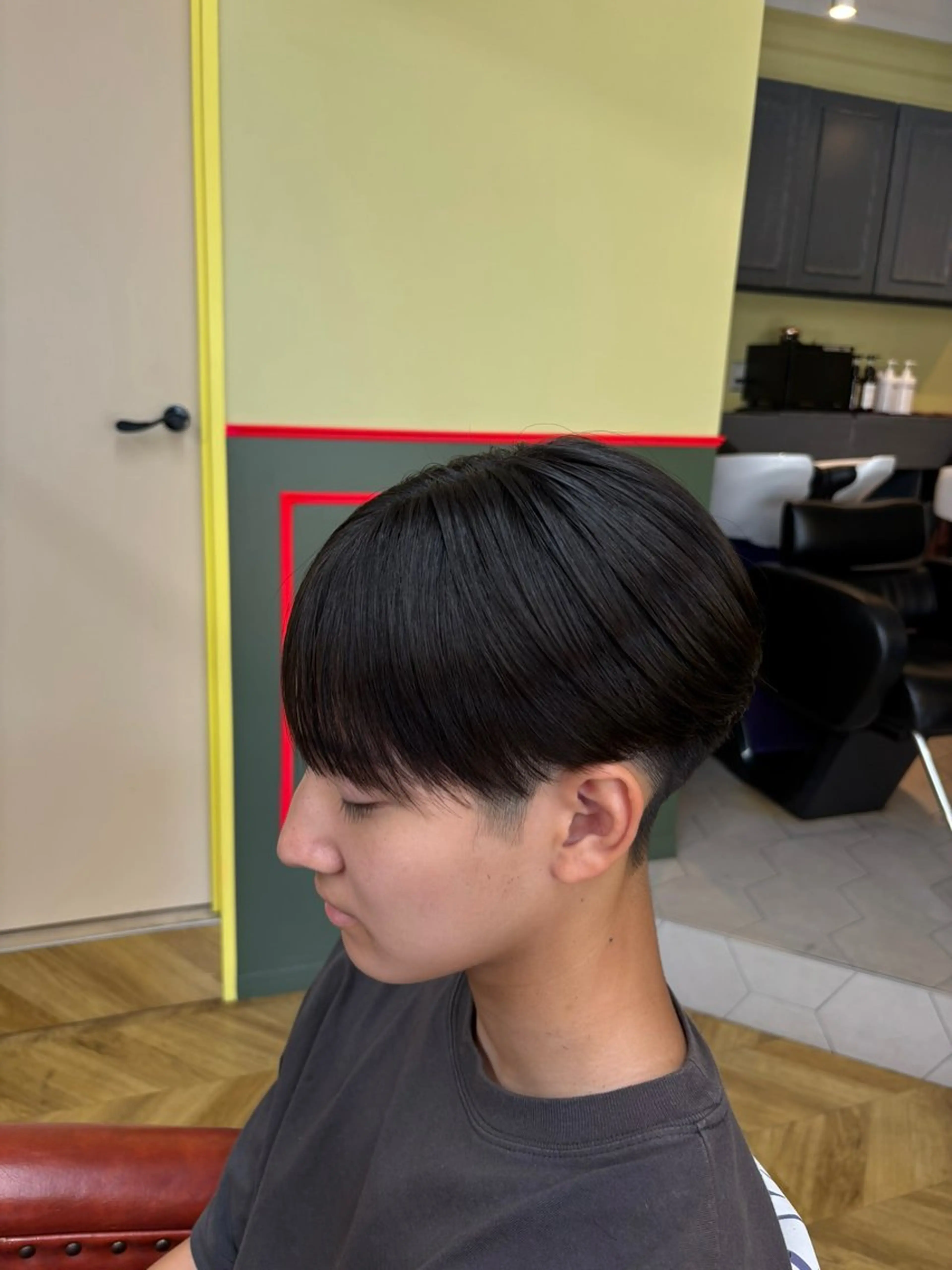 ミディアム メンズ 縮毛矯正 田中 魁人のヘアスタイル