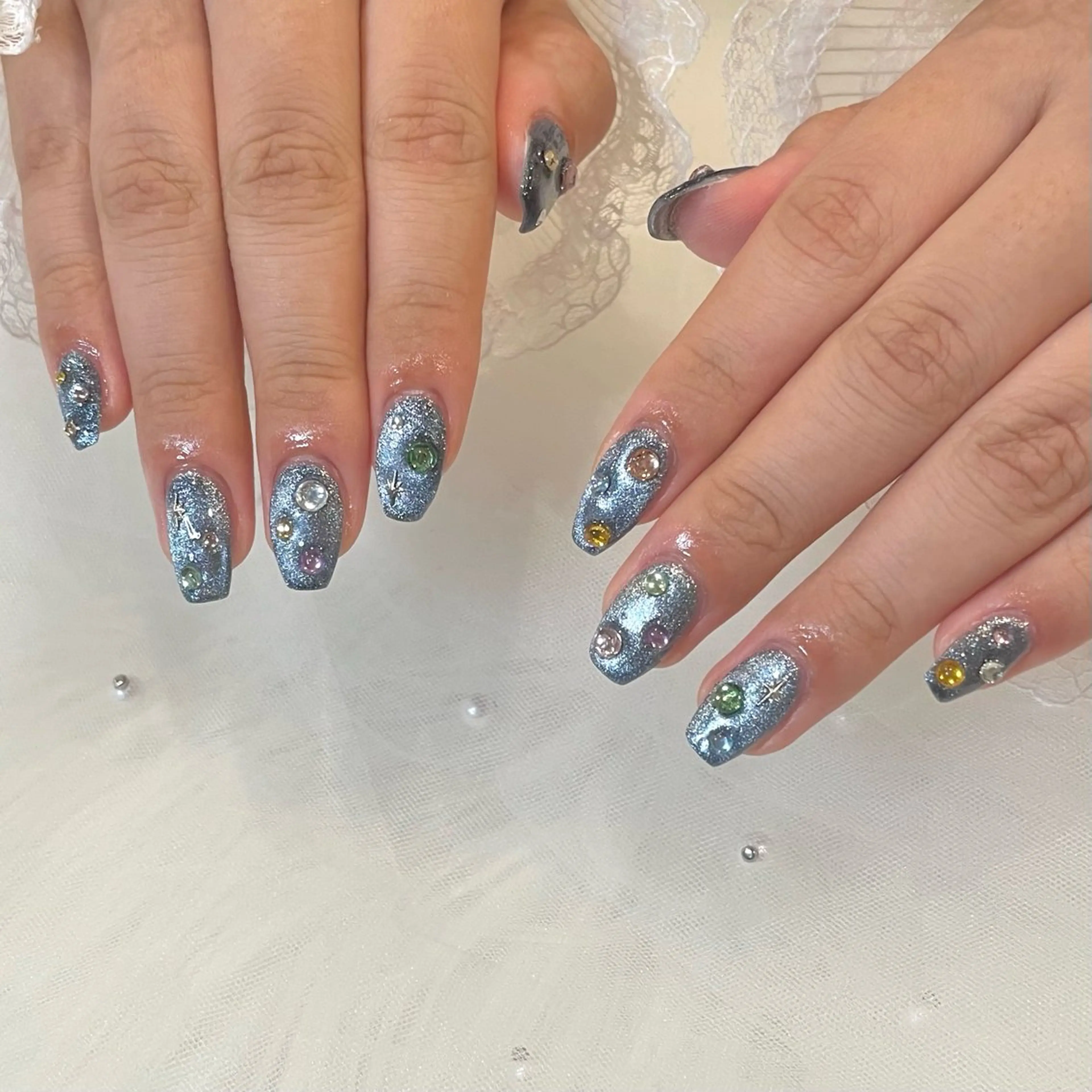 ネイル マグネットネイル ハンドネイル yurika 🌷.*･ﾟのネイルデザイン