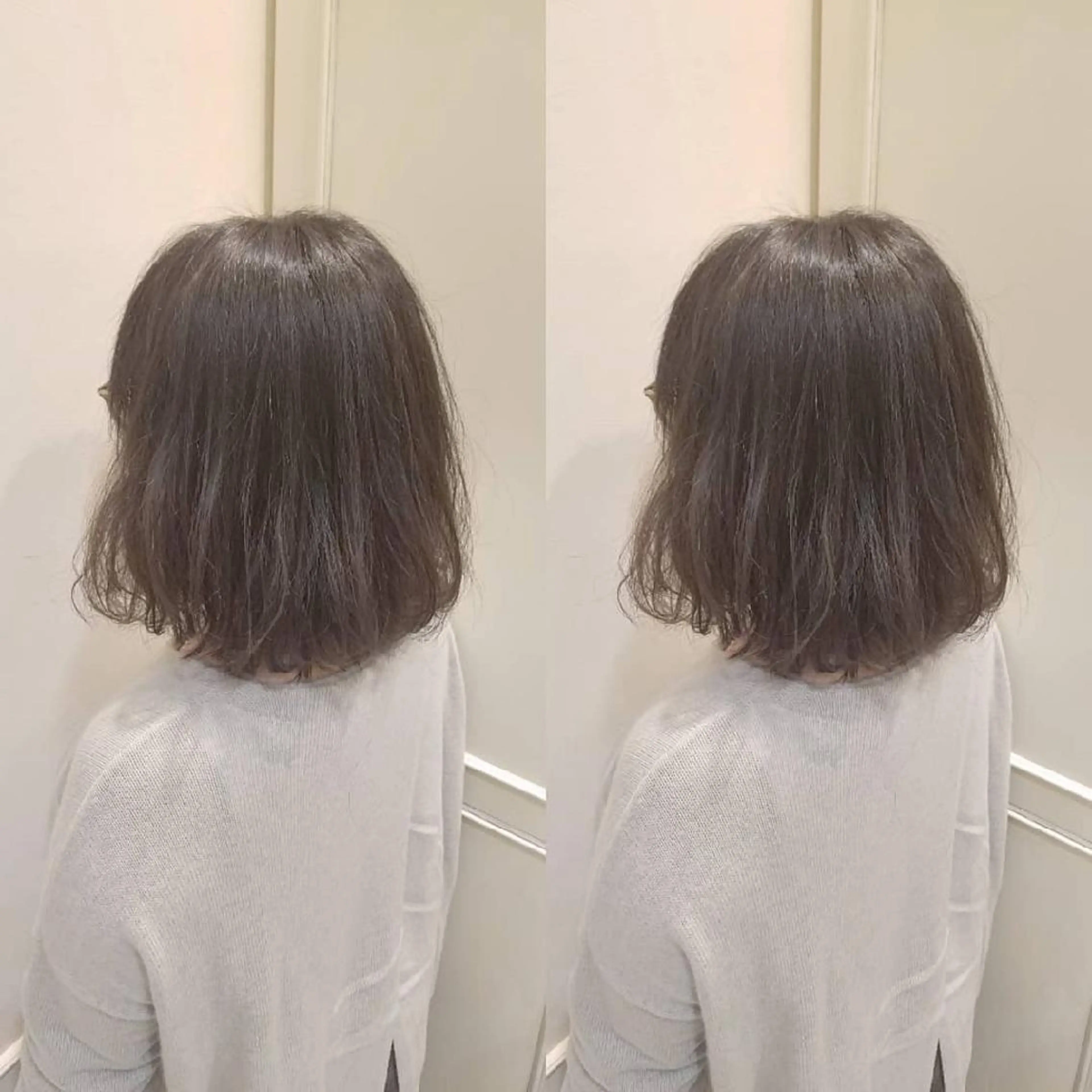 ミディアム カラー グレージュ ハイライトカラー カーキグレージュ ハイライト grow上野御徒町【グロウ】所属・ブリーチ・ハイトーン 特化🎉内山のヘアスタイル