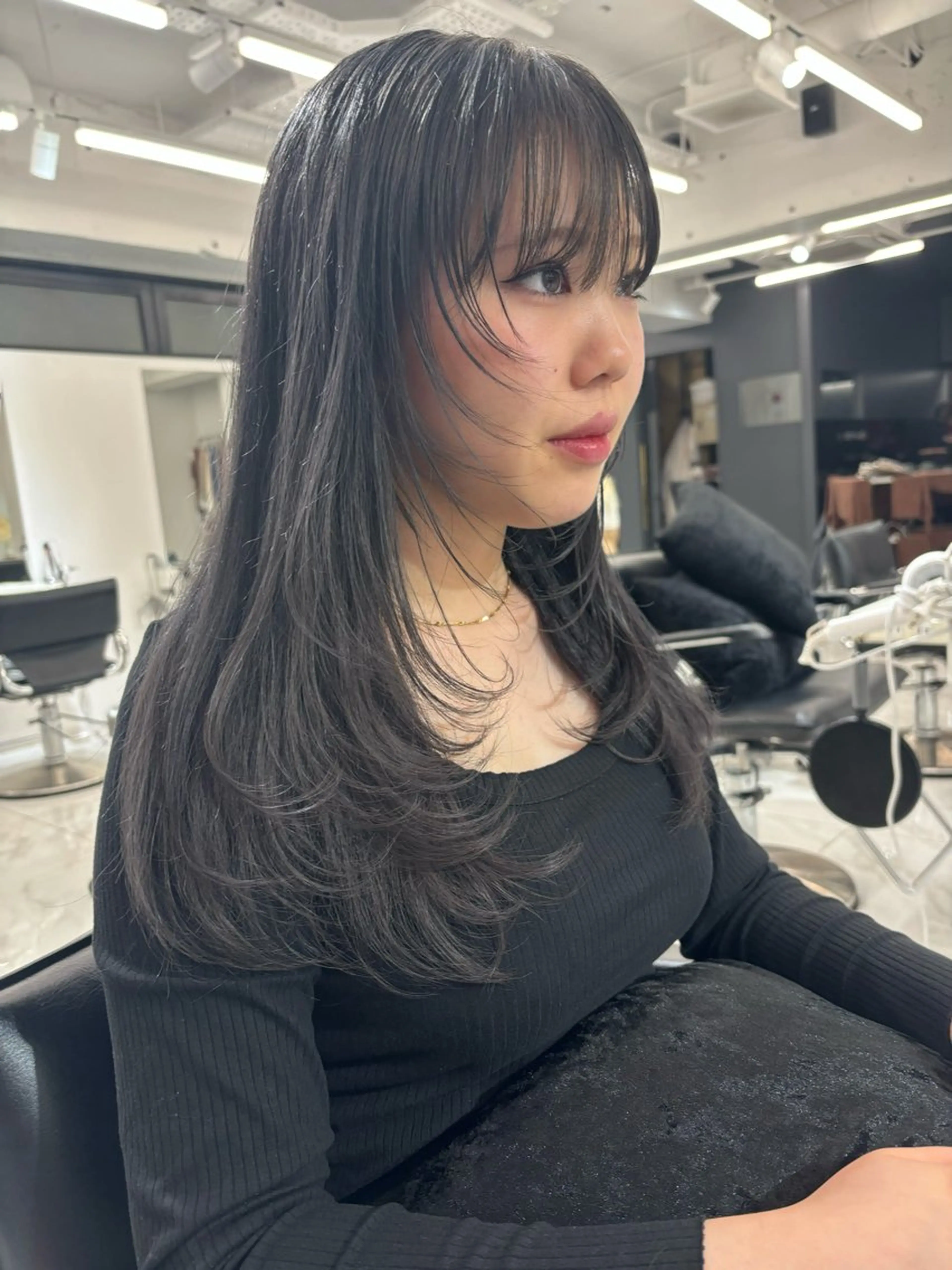 ロング レイヤーカット レイヤー/ハイトーン 渋谷/Satsukiのヘアスタイル