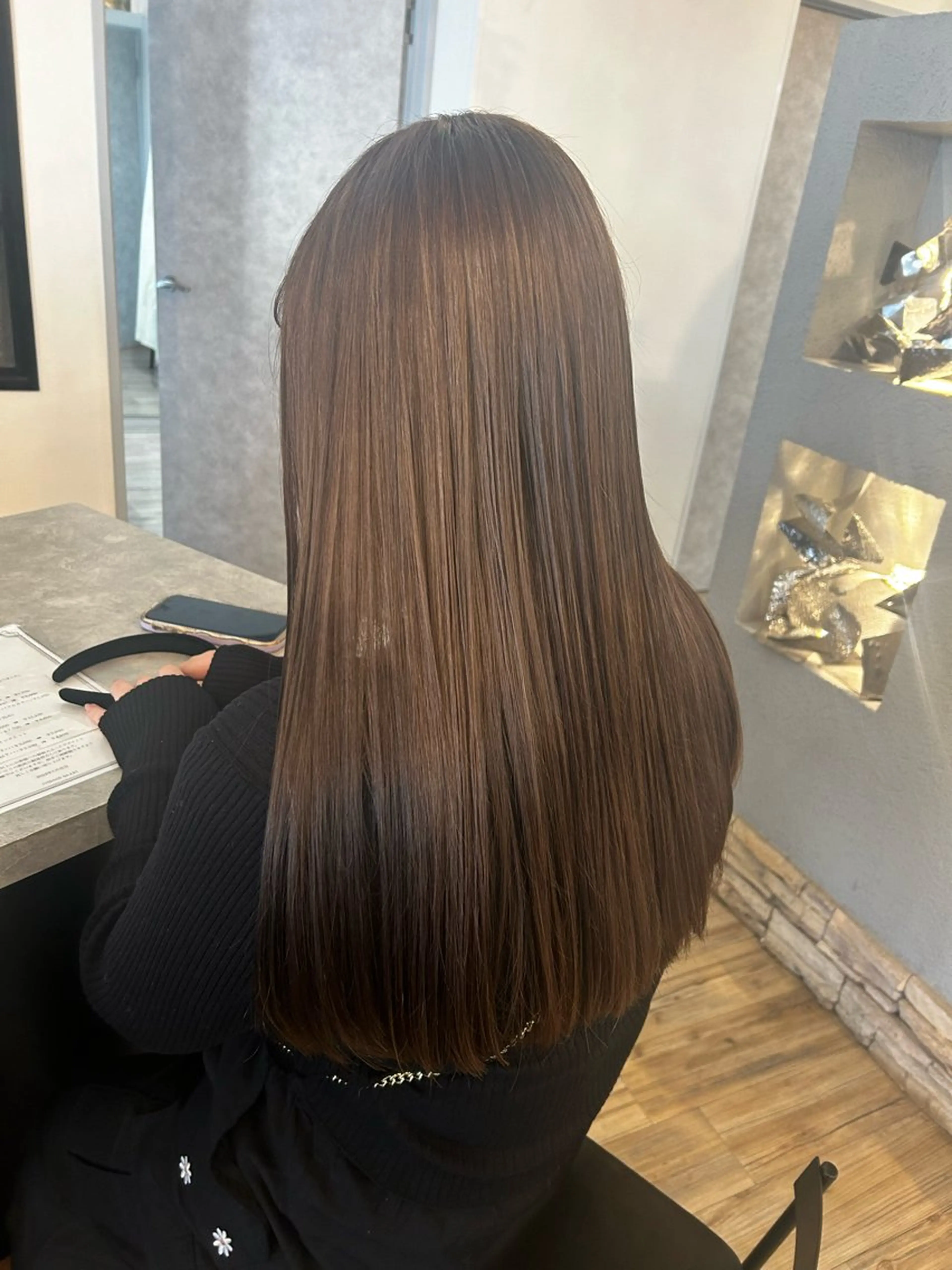 ロング カラー ミナミ🩰デサインカ ラー♡ヘアセットのヘアスタイル