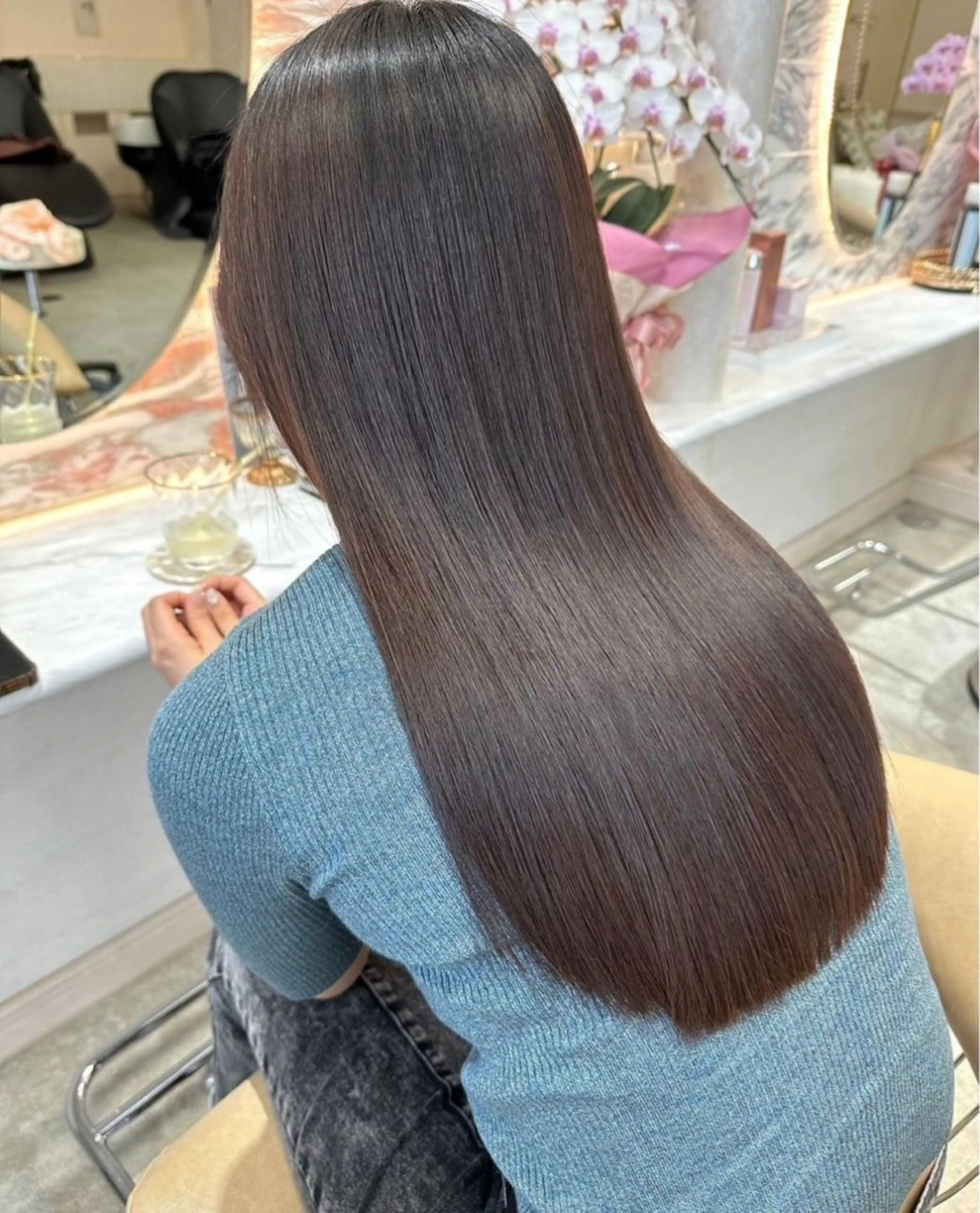 ロング カット 縮毛矯正 トリートメント 廣瀬双葉 トップスタイリストのヘアスタイル