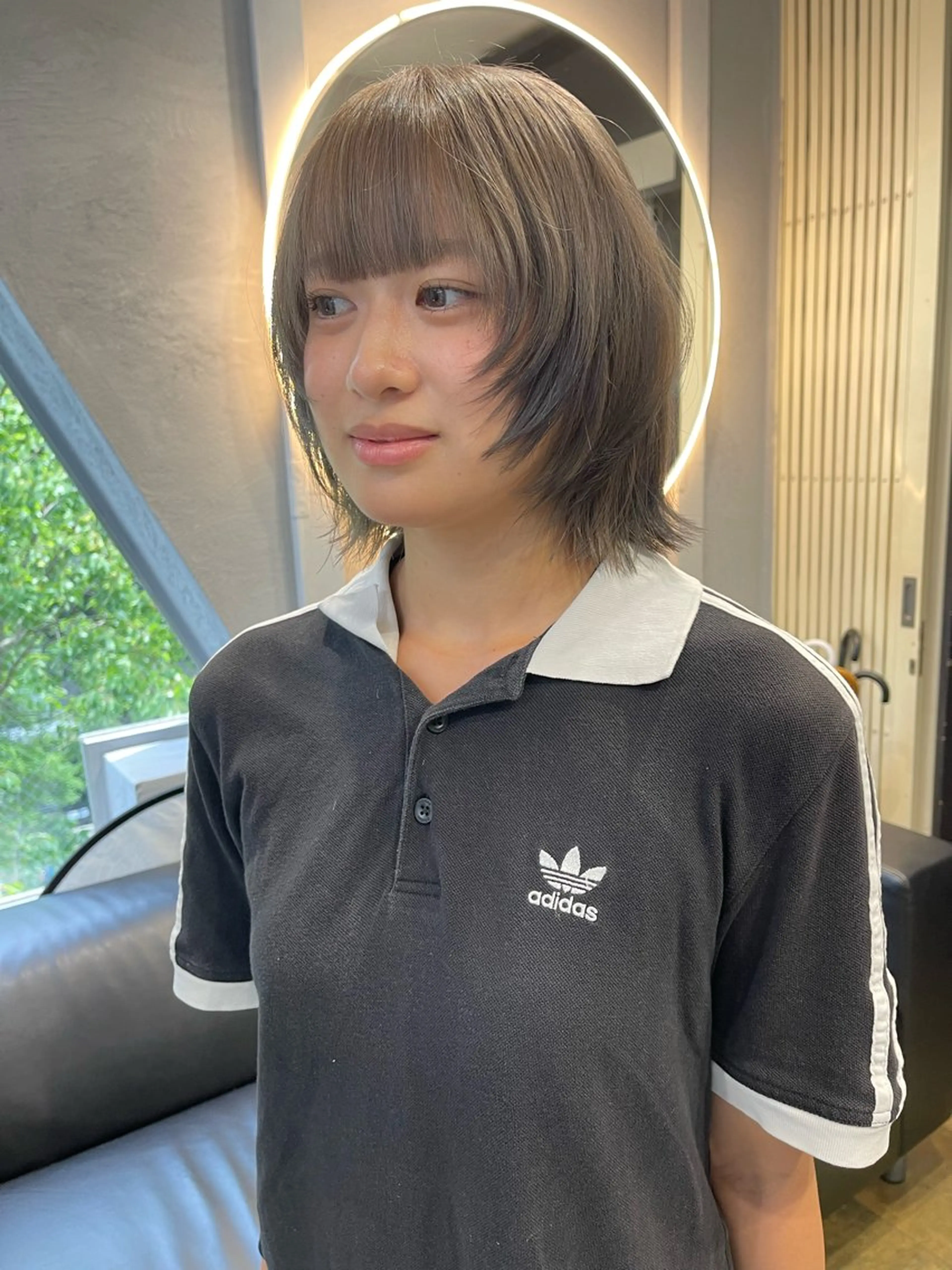 ミディアム カラー ベージュカラー ブリーチ ケアブリーチ デザインカラー ダブルカラー ヘアカラー トリートメント 宮崎　達也 ブリーチ／レイヤーのヘアスタイル