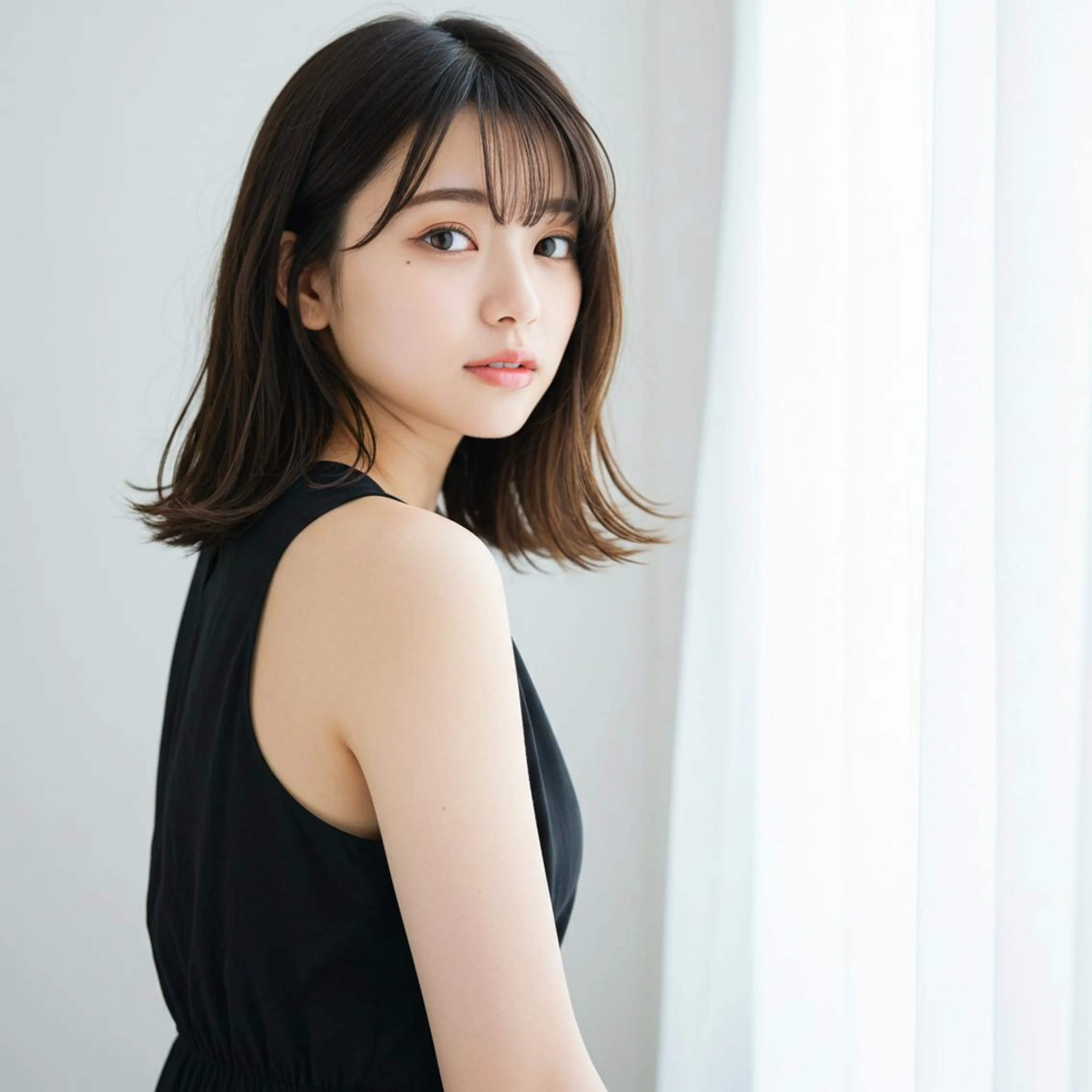 ミディアム 高堰 朱羽のヘアスタイル