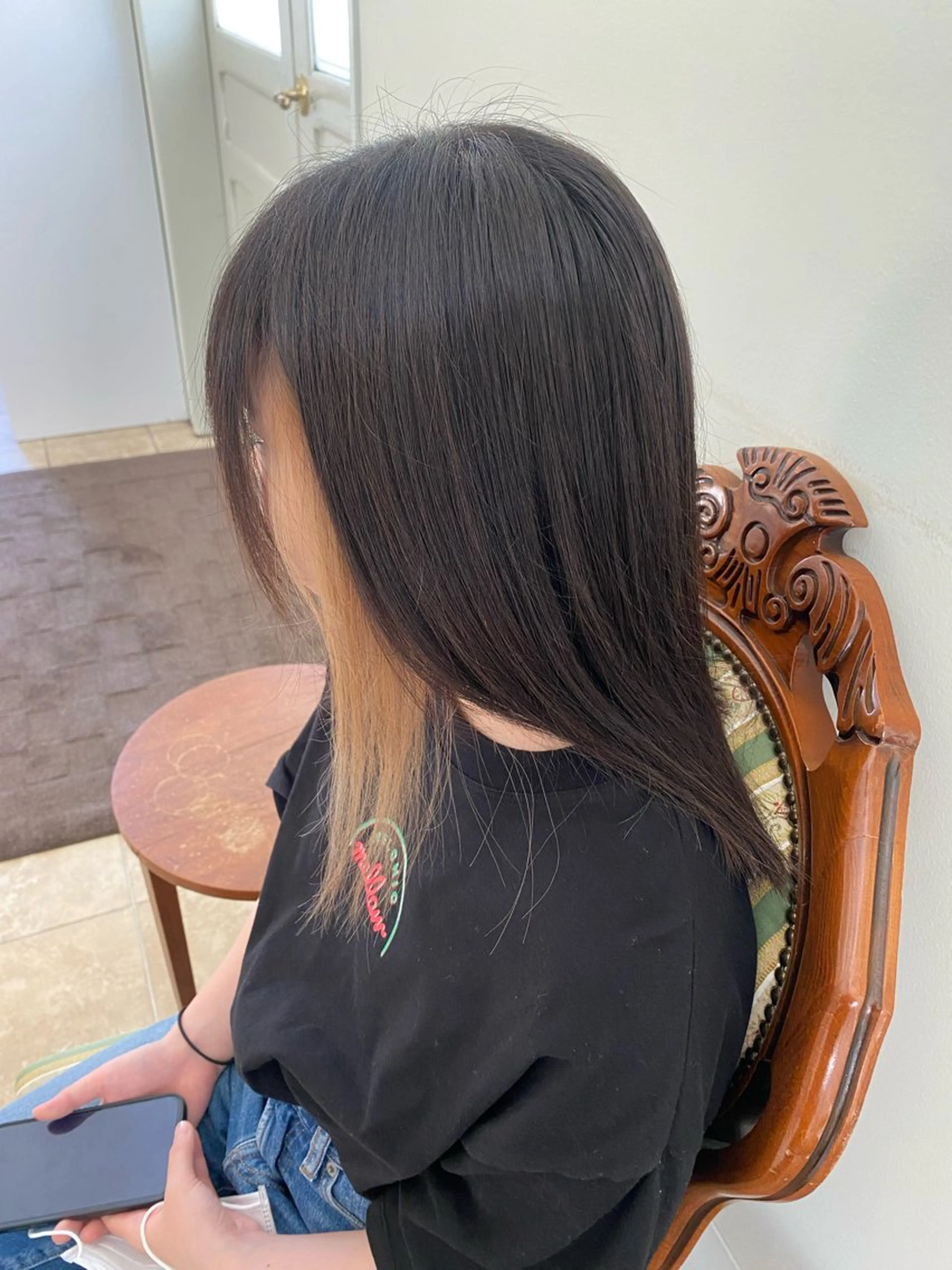 ミディアム カラー カット ヘアカラー nui 原田美紅のヘアスタイル