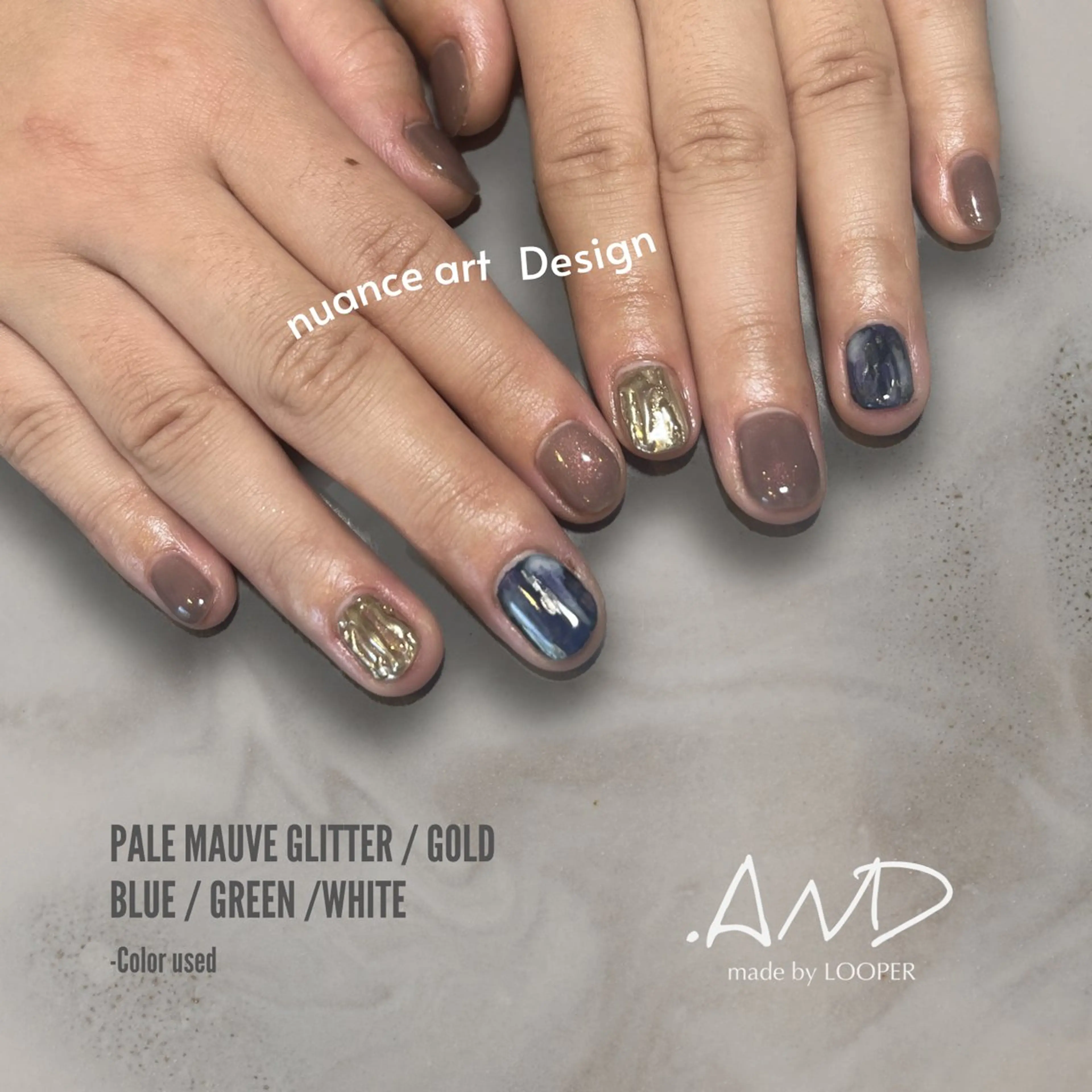 ネイル アートネイル ニュアンスネイル ハンドネイル LOOPER所属・mzh ...のネイルデザイン