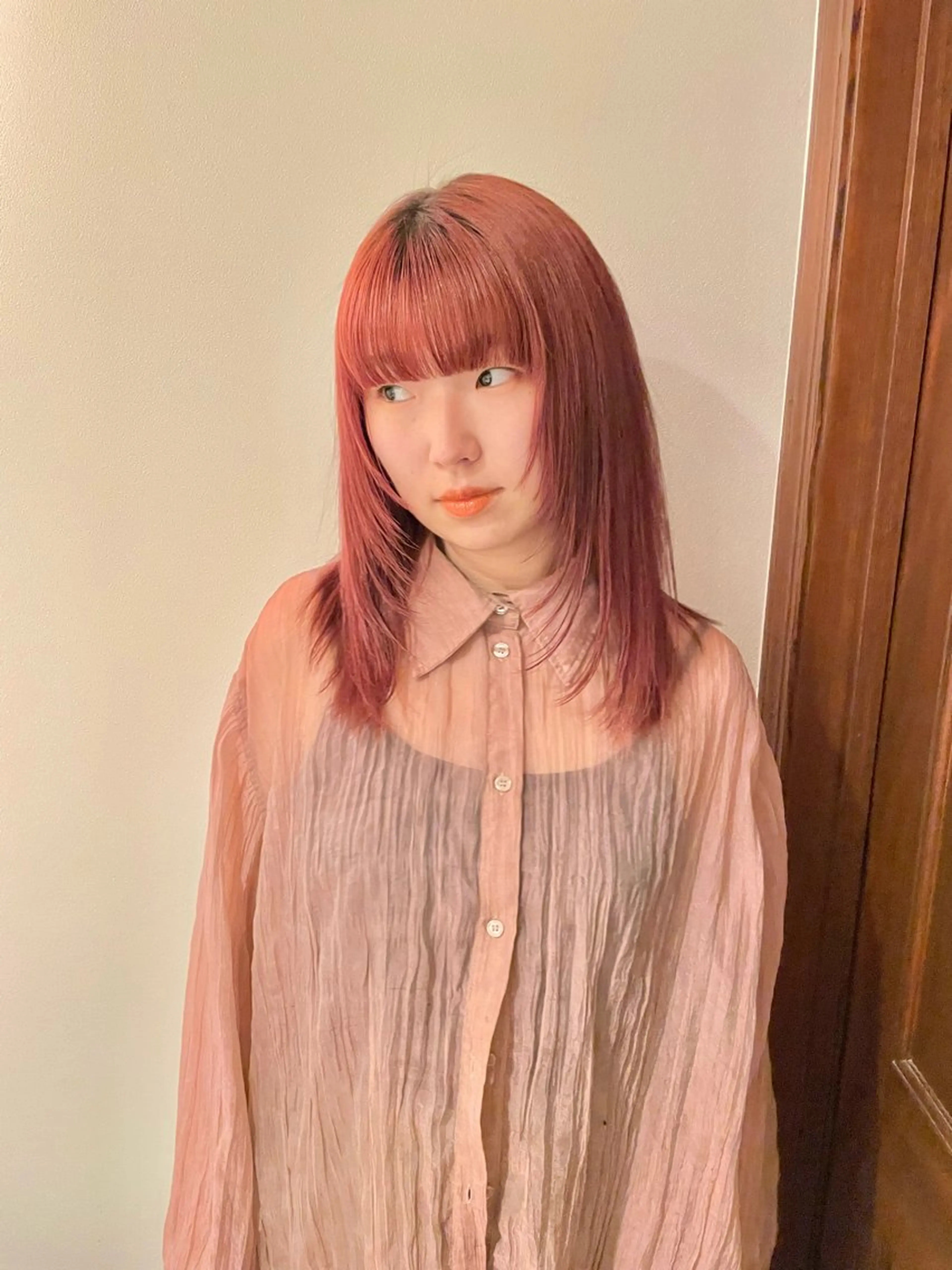 ミディアム カット ヘアカラー トリートメント 表参道/髪質改善/ 透明感/遠藤良祈のヘアスタイル