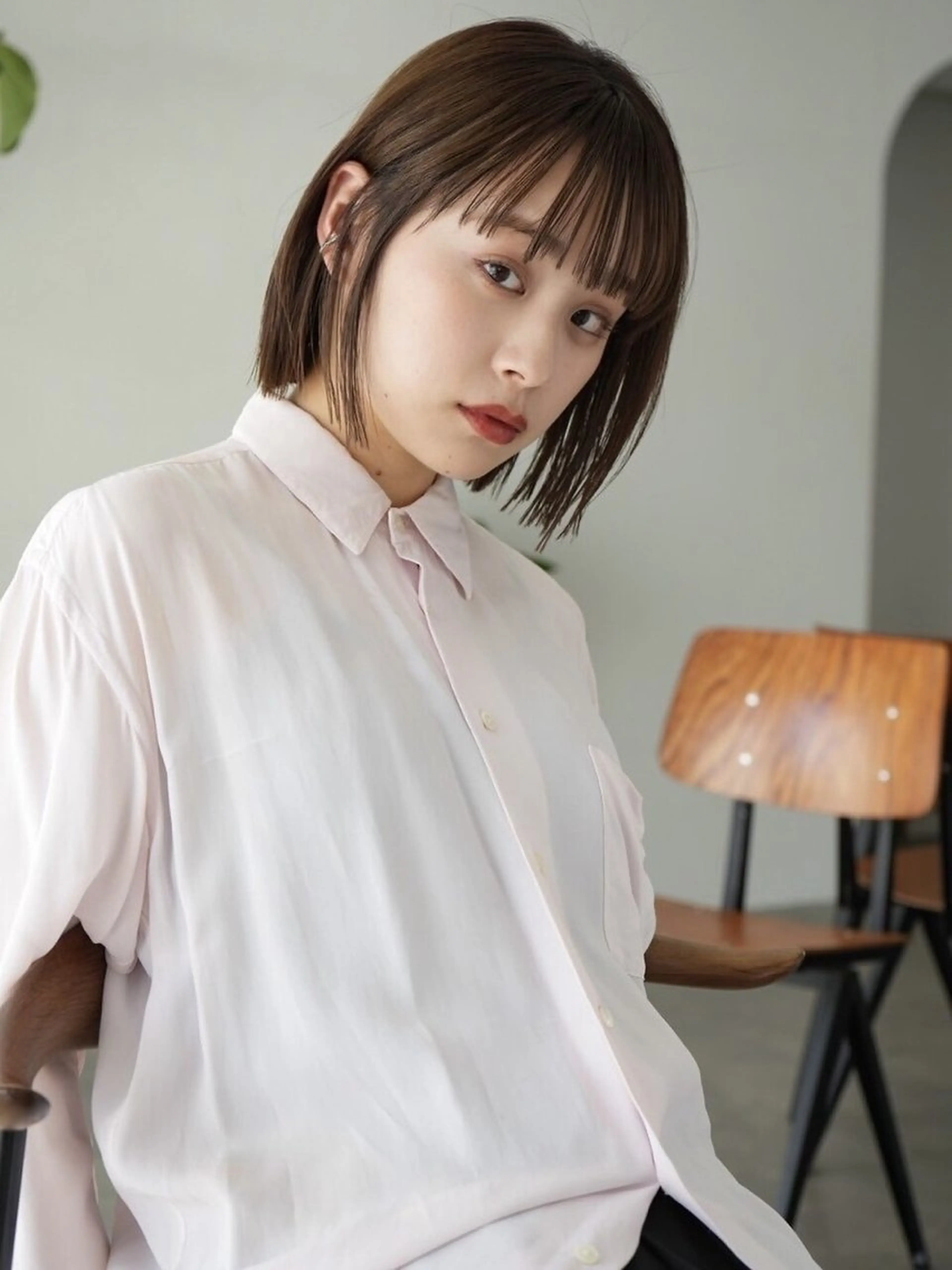 カラー ブラウンカラー ナチュラルブラウン ボブ rino カットモデル/名古屋のヘアスタイル