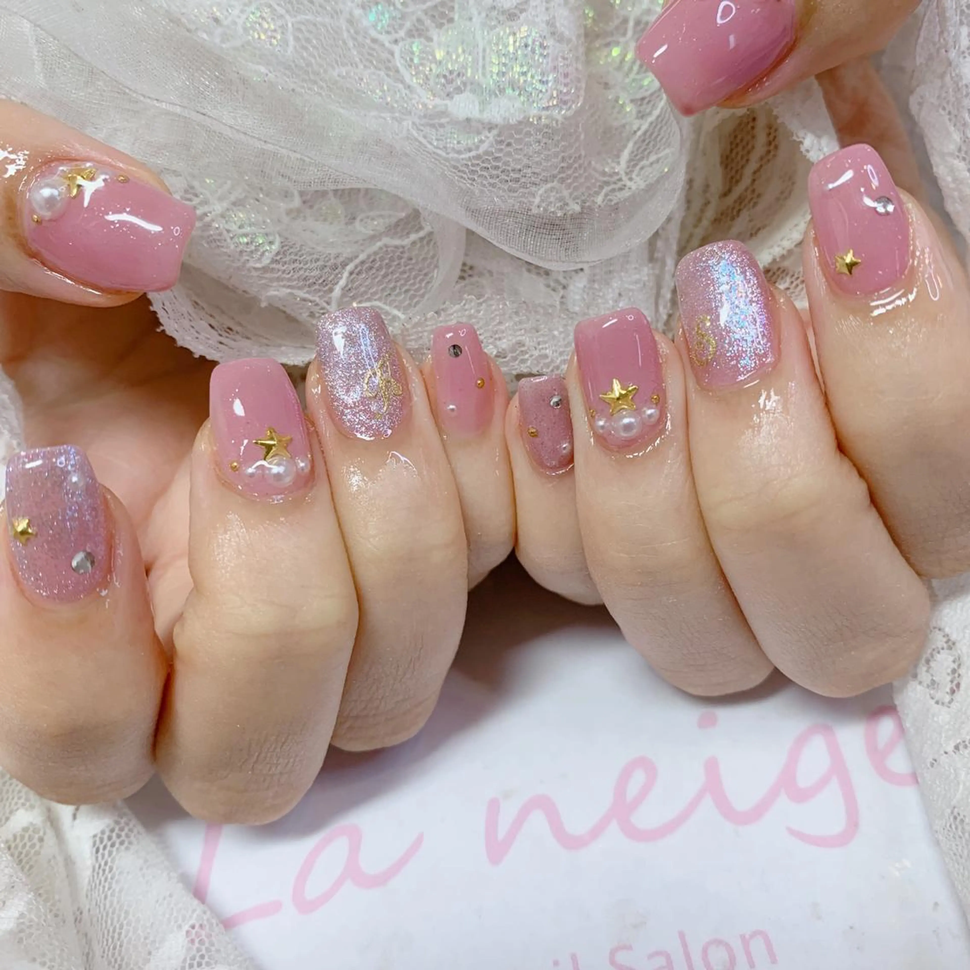 ネイル ハンドネイル La neige* yuki 🥯🍑のネイルデザイン