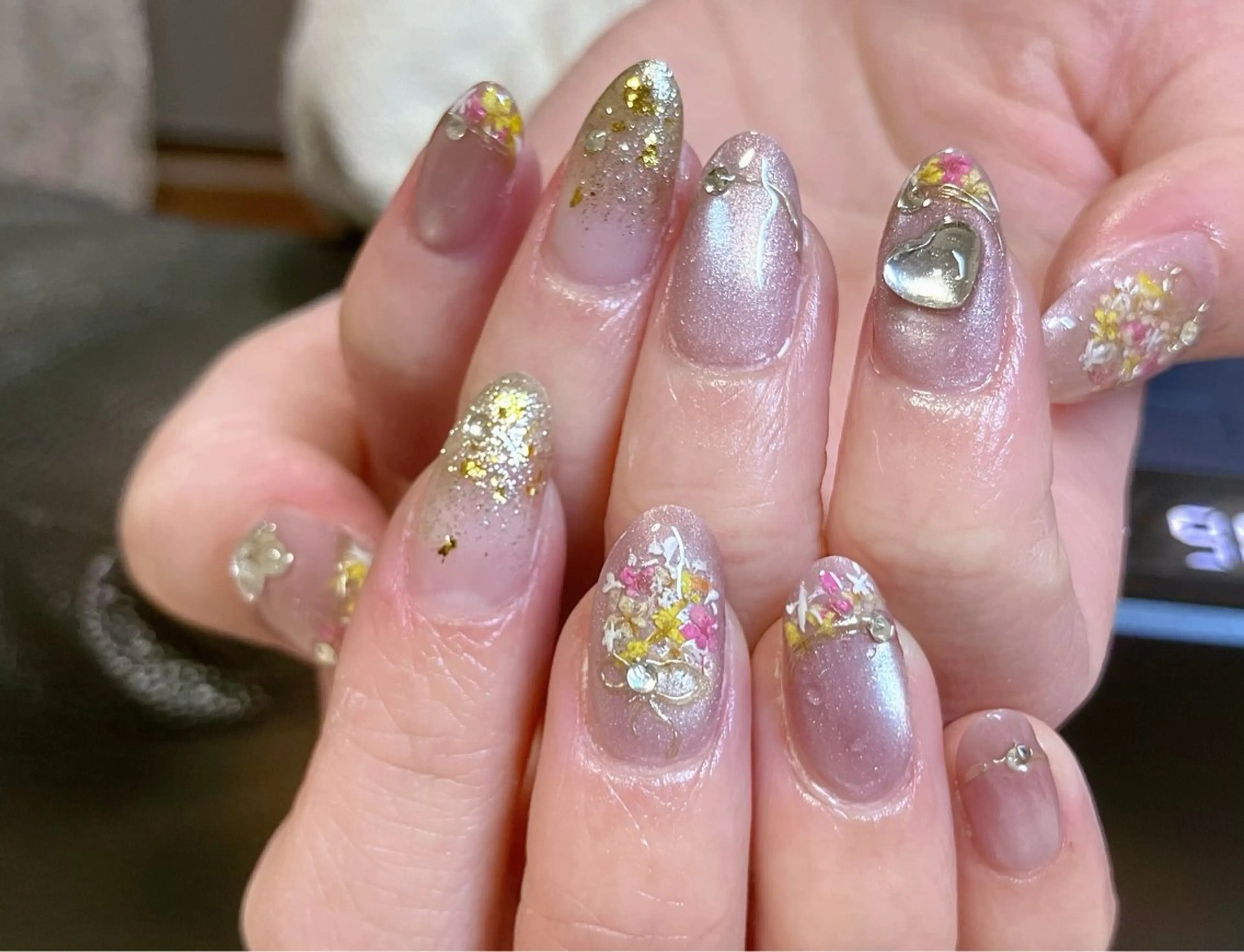 ネイル アートネイル ジェルネイル キラキラネイル マグネットネイル 大理石ネイル(マーブル) ハンドネイル RinRin　nail所属・孔 ジンシェンのネイルデザイン