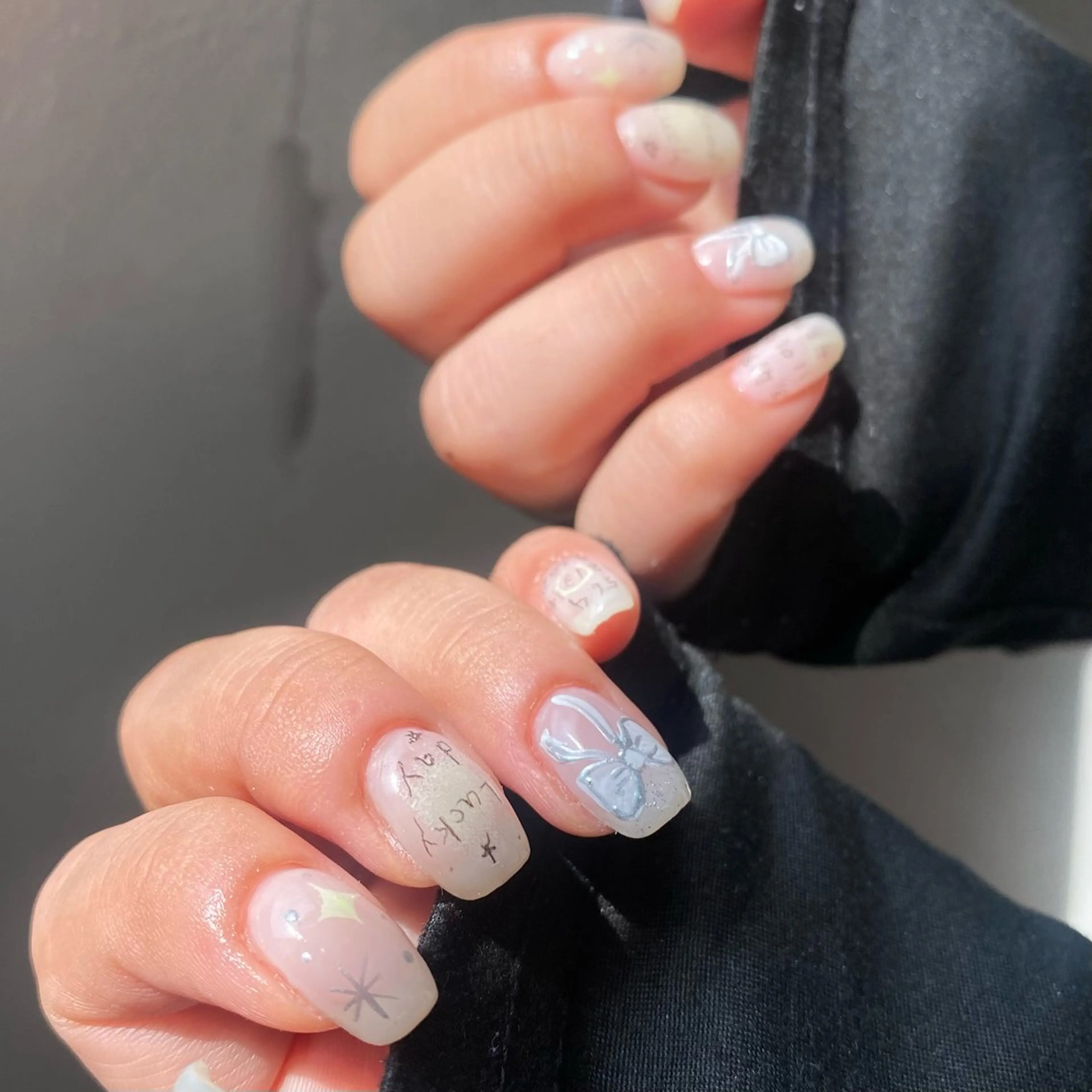 メンズ ネイル akari✨ 韓国風、メンズネイルのネイルデザイン