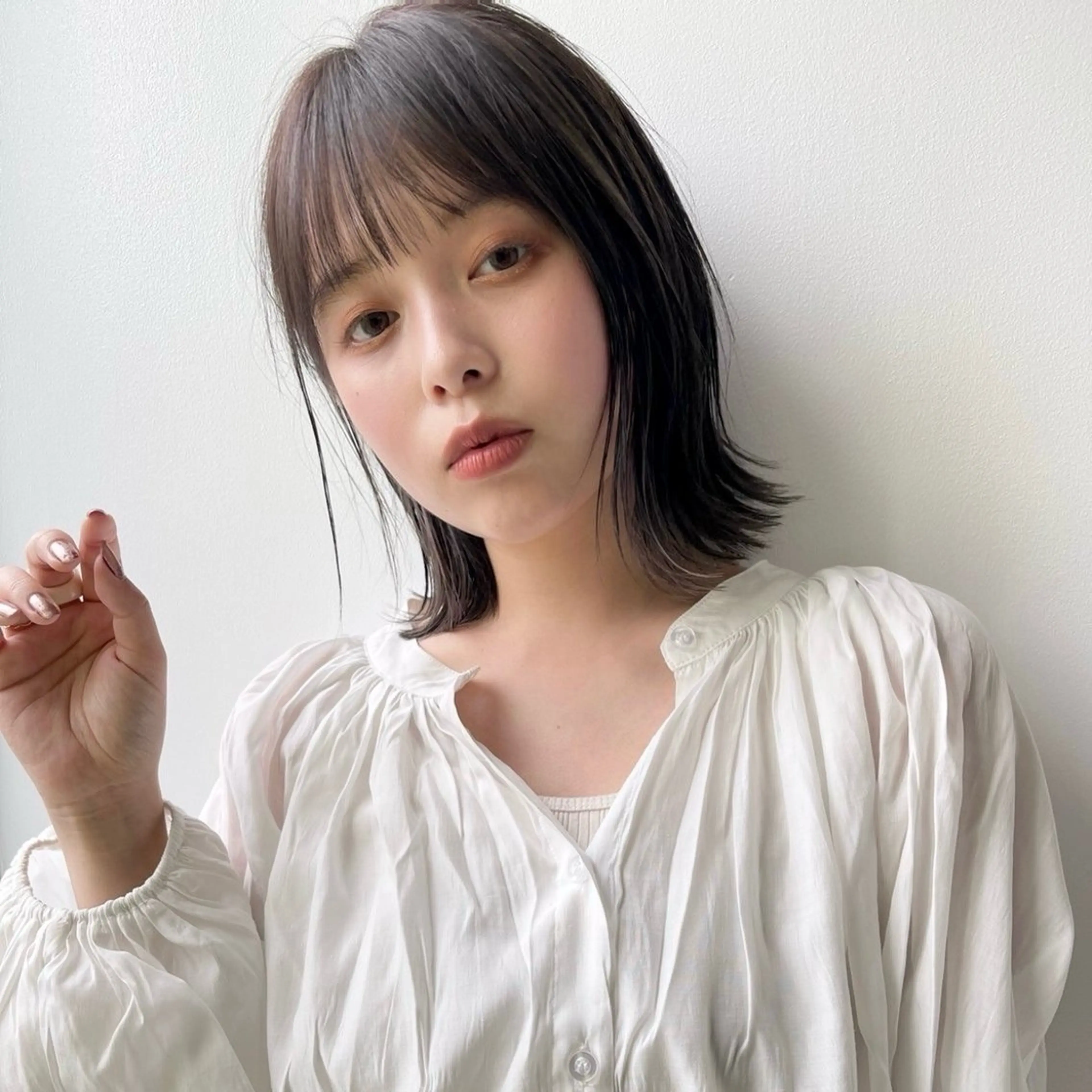 ミディアム カラー 透けるカラー 🫧‪かふうのヘアスタイル