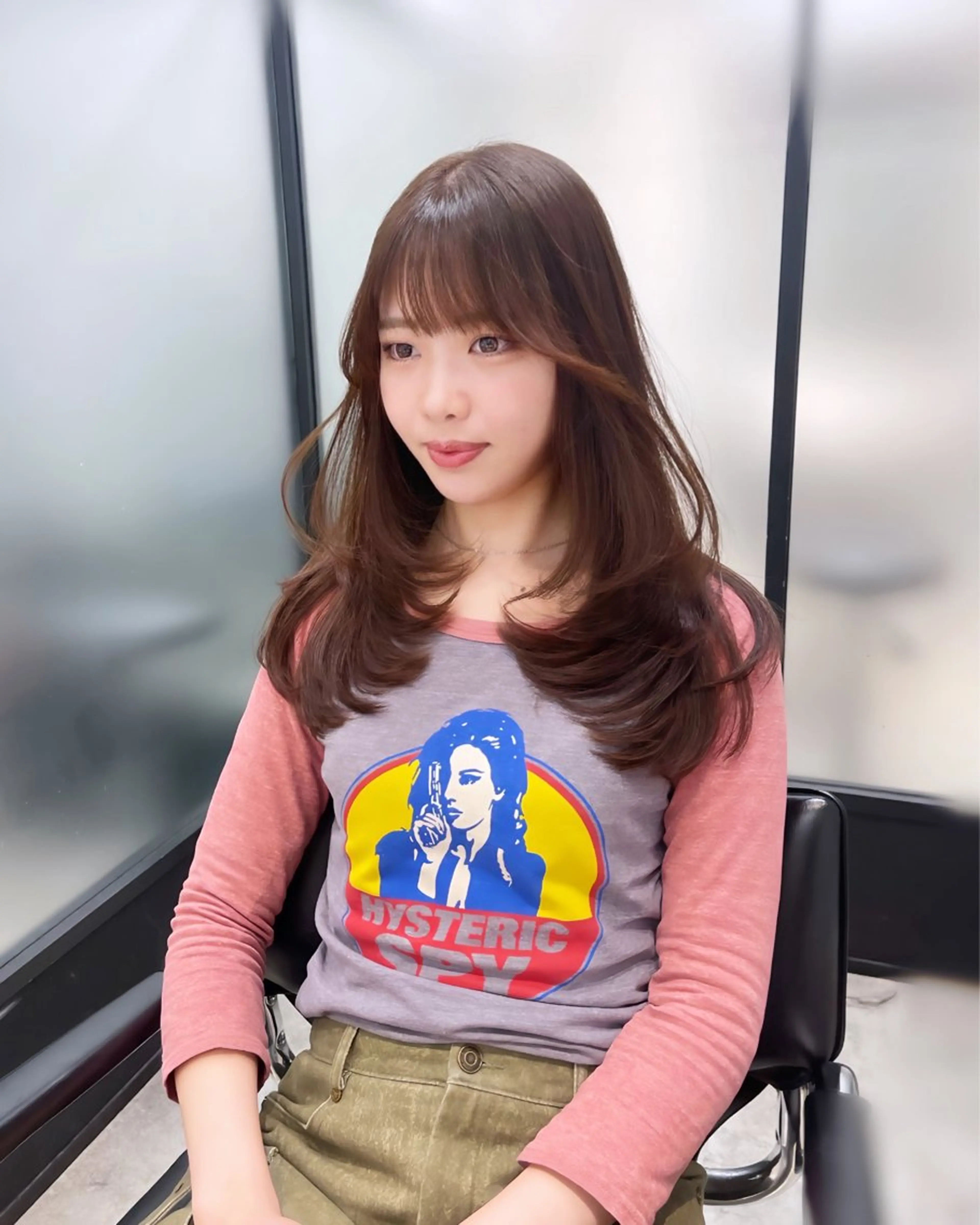 ロング 韓国風ヘア レイヤーカット カット トリートメント 韓国レイヤーカット 髪質改善▫️水野有真のヘアスタイル