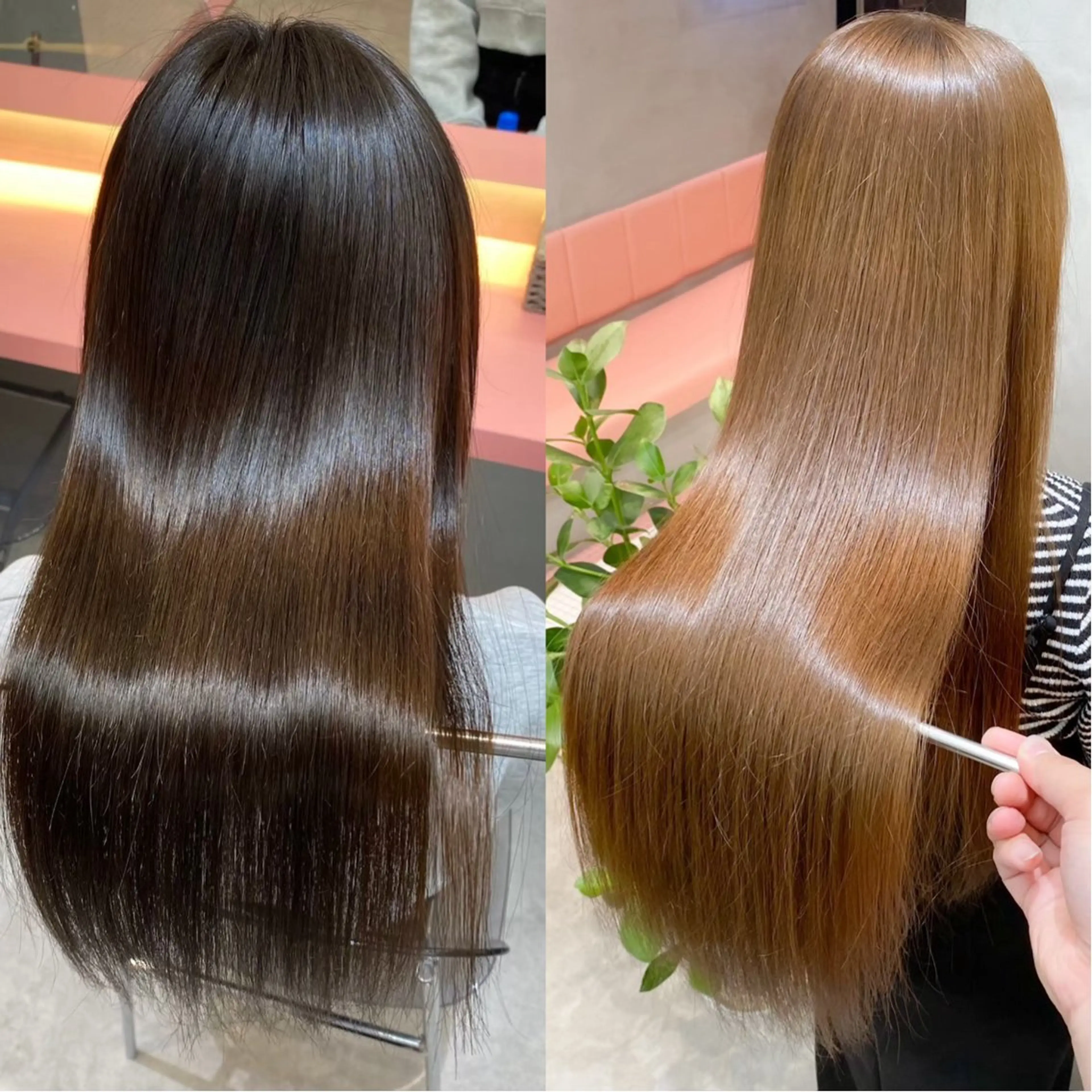セミロング カラー カット 縮毛矯正 トリートメント 銀座/韓国レイヤー髪 質改善/RYUのヘアスタイル