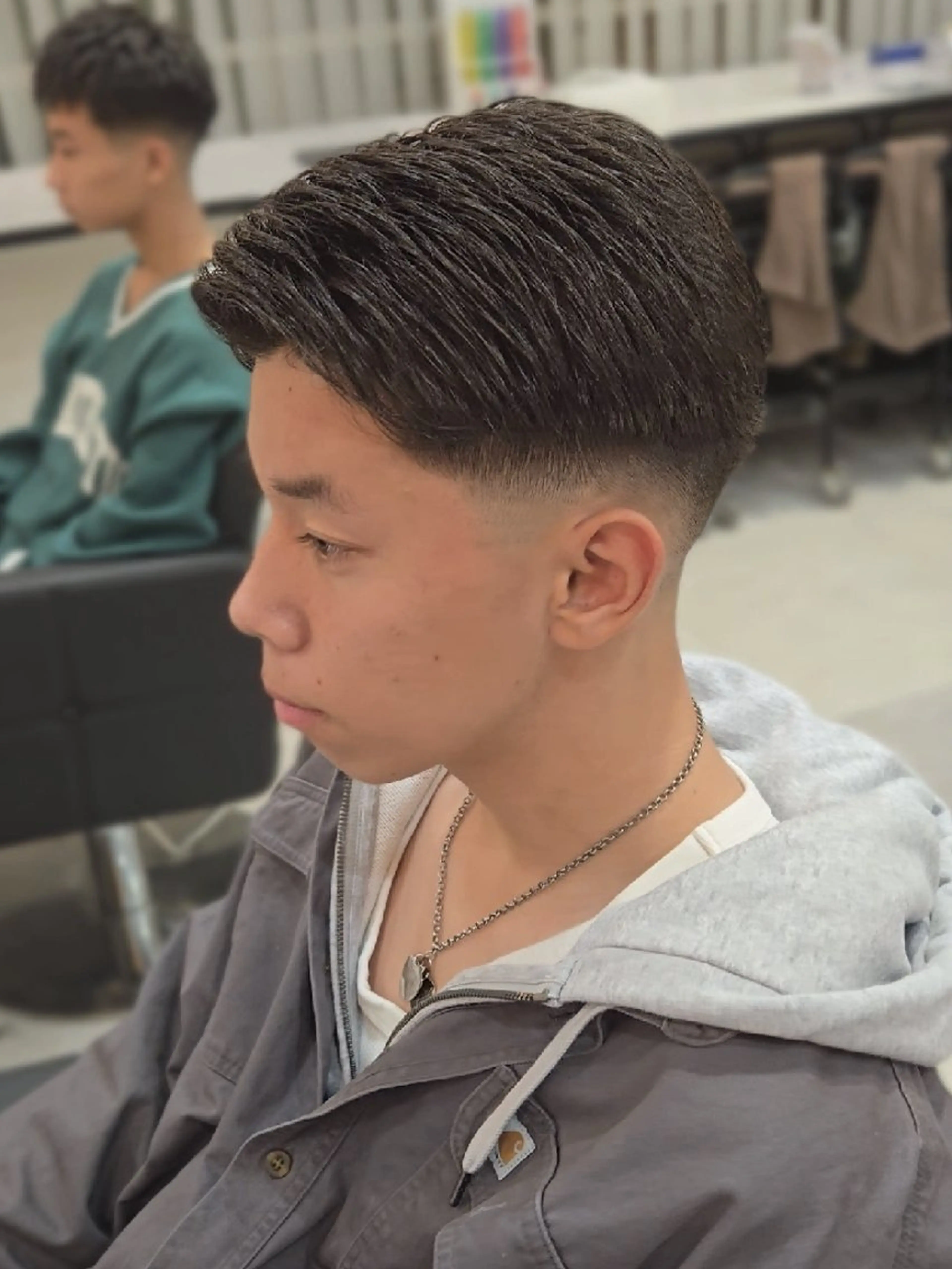 メンズ ショート フェードカット メンズメッシュ カット ヘアセット Lapis 名古屋駅前店所属・LEN名古屋/パーマ 海外ヘア/メンズ特化のヘアスタイル