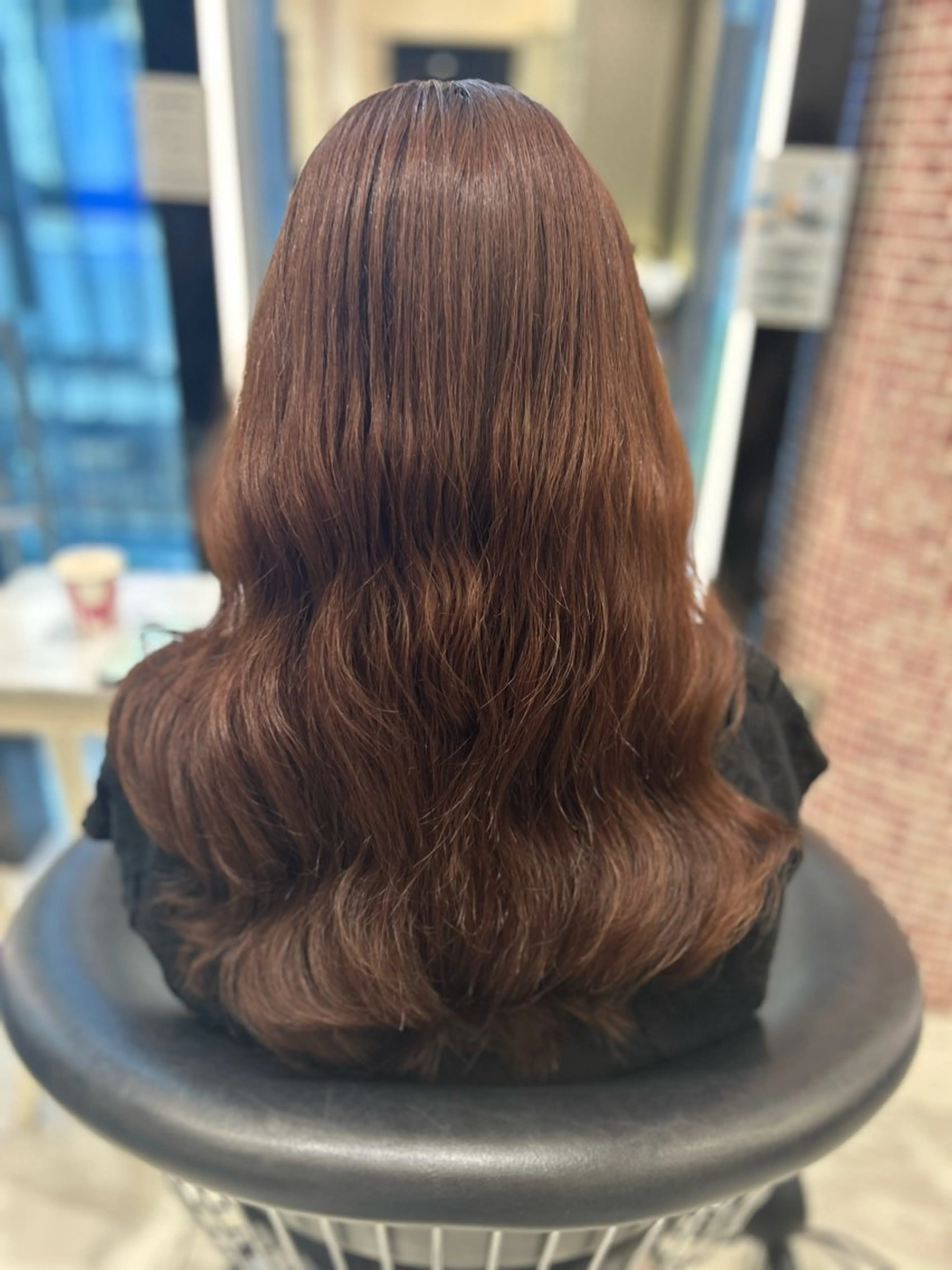 ロング パーマ カット パーマ 垢抜けヘア 韓国ヘア銀座近下菜央のヘアスタイル
