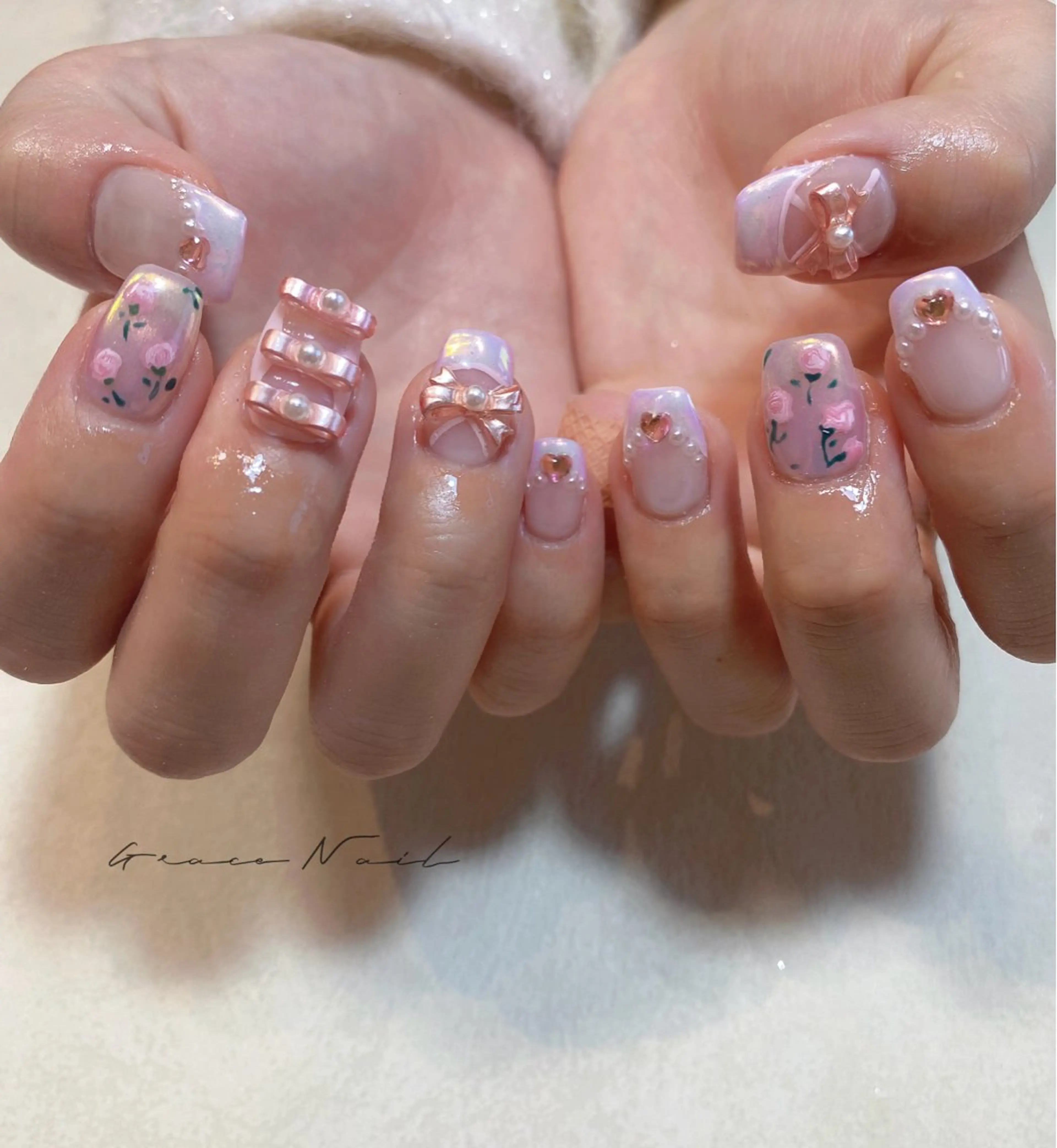 ネイル ハンドネイル ☆*｡Grace Nail｡*☆のネイルデザイン
