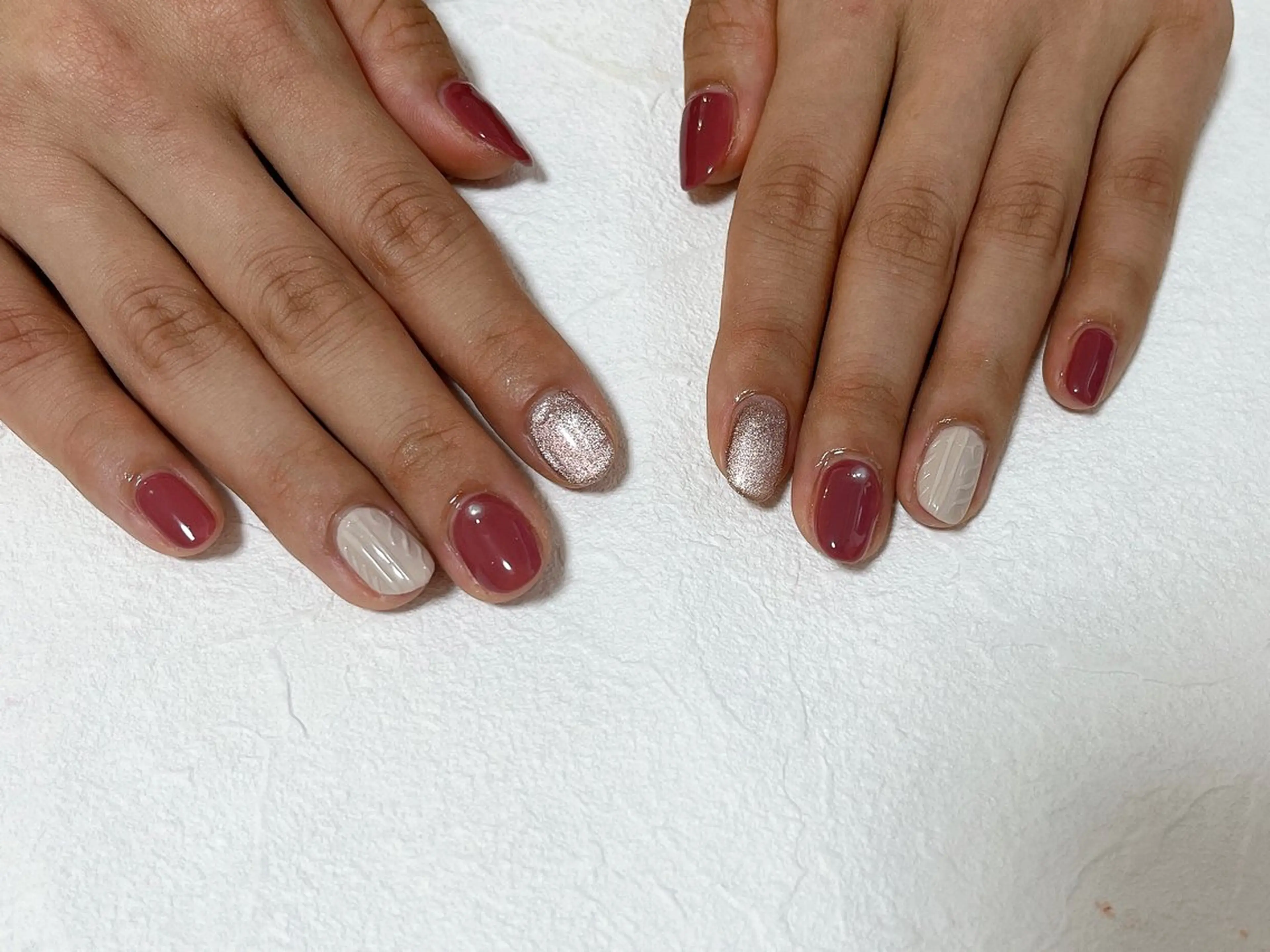 ネイル オーロラネイル フットネイル フレンチネイル ジェルネイル 韓国ネイル ハンドネイル Mogu nail 二子玉川のネイルデザイン