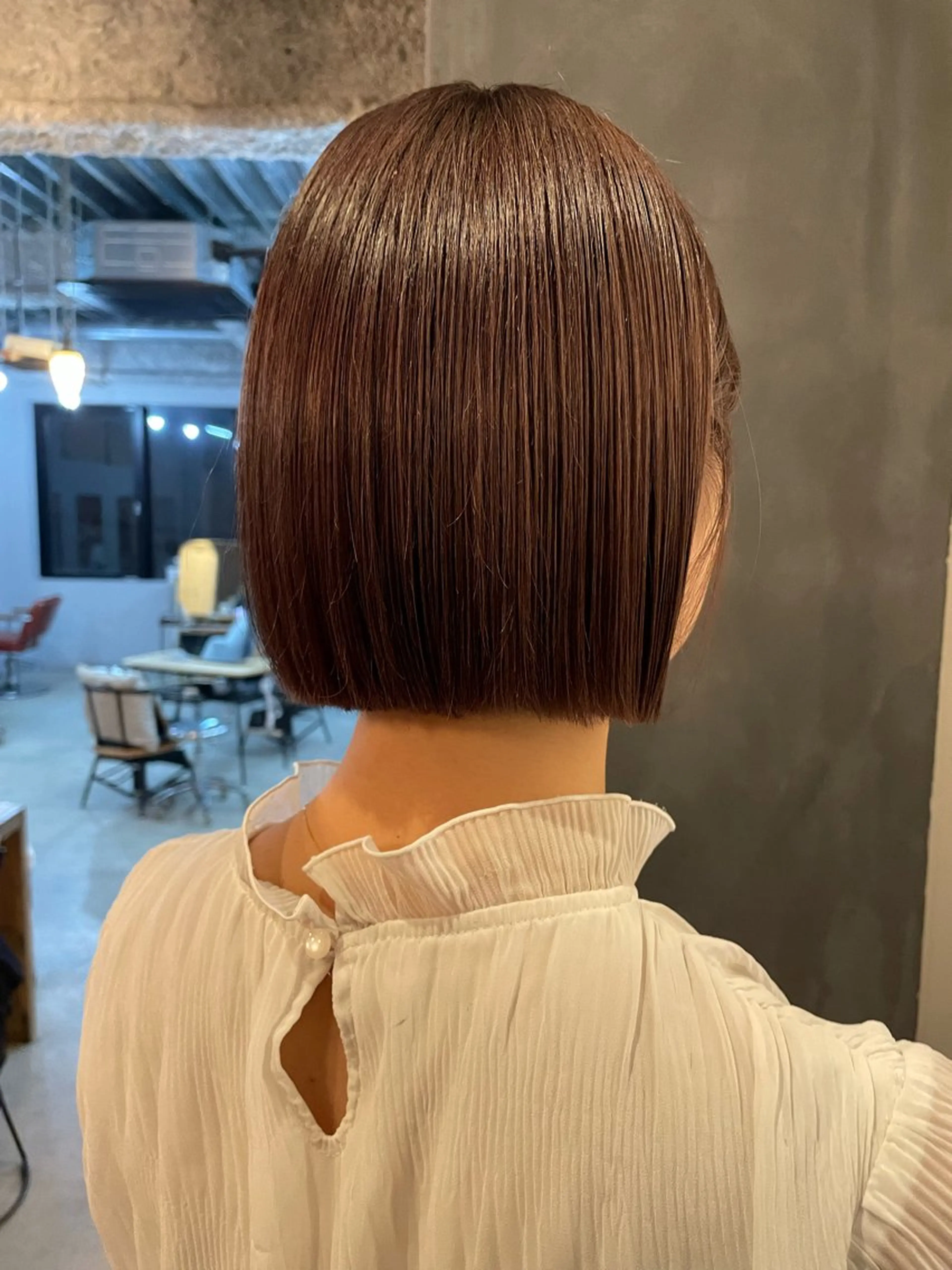 ショート 縮毛矯正 ウシロダ メグミのヘアスタイル