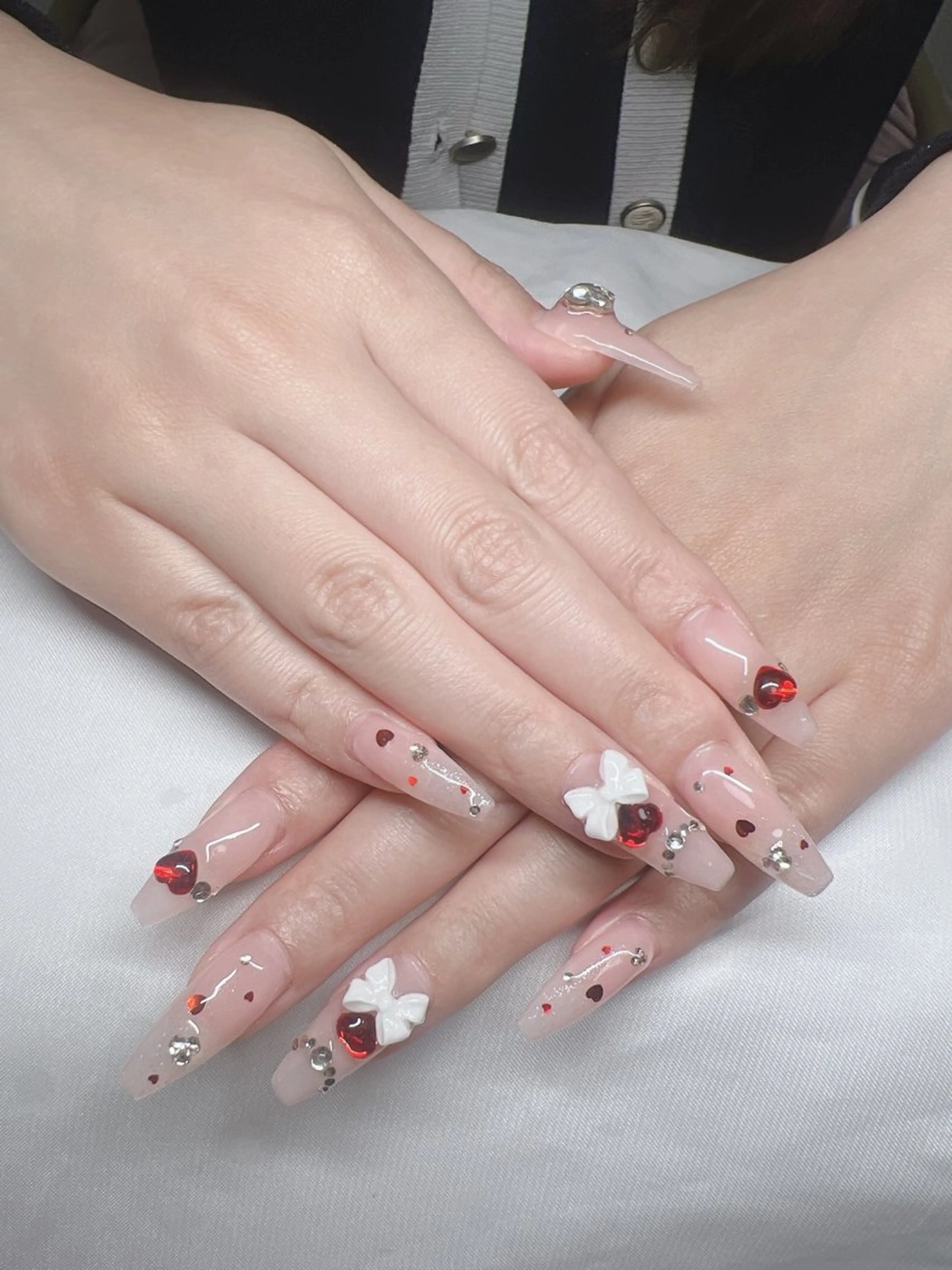 ネイル 長さ出し グラデーション キラキラネイル マグネットネイル ニュアンスネイル ハンドネイル Lee Nails チップ長さだし専門店のネイルデザイン