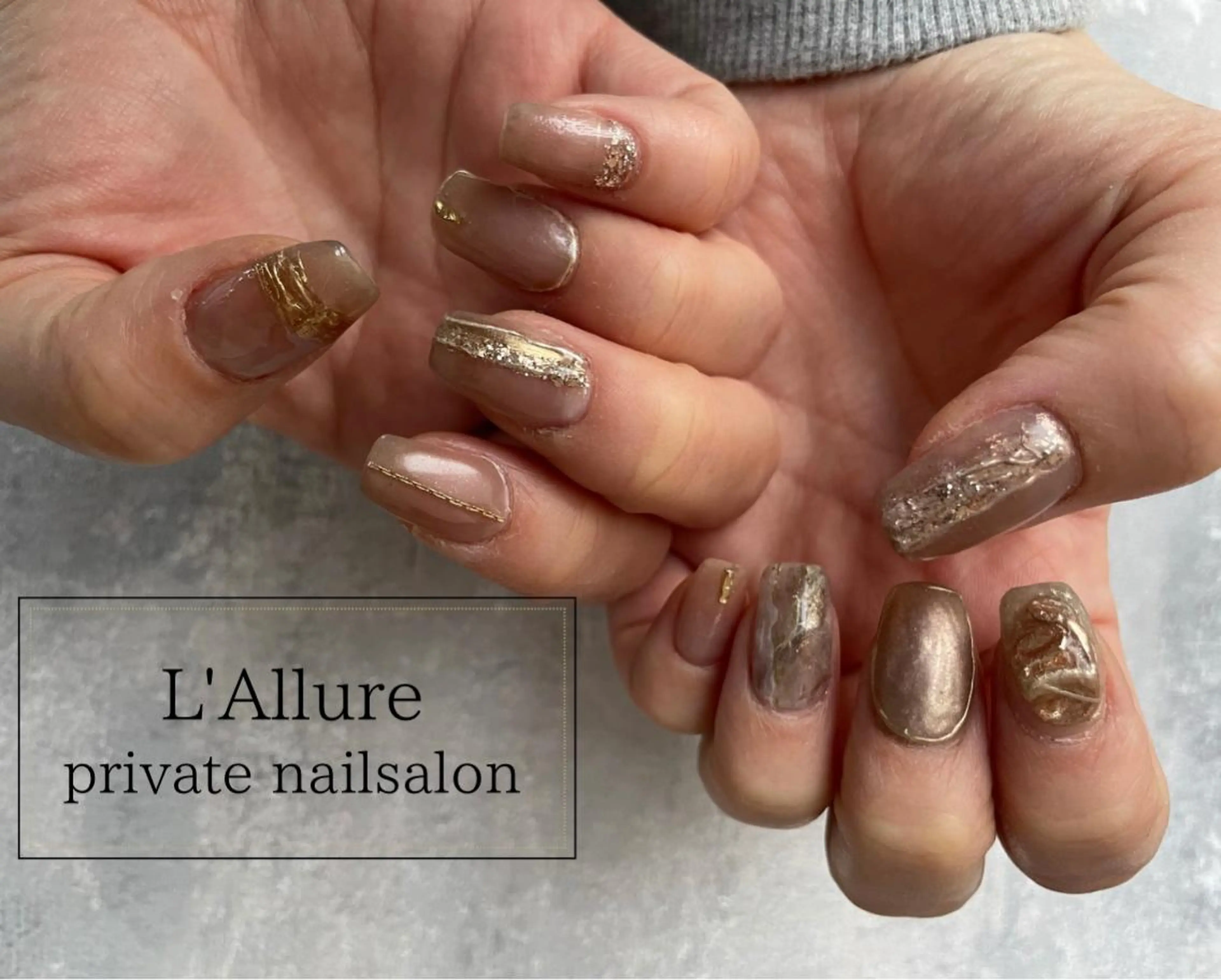 ロング ネイル ハンドネイル nailsalon -L'Allure-のネイルデザイン